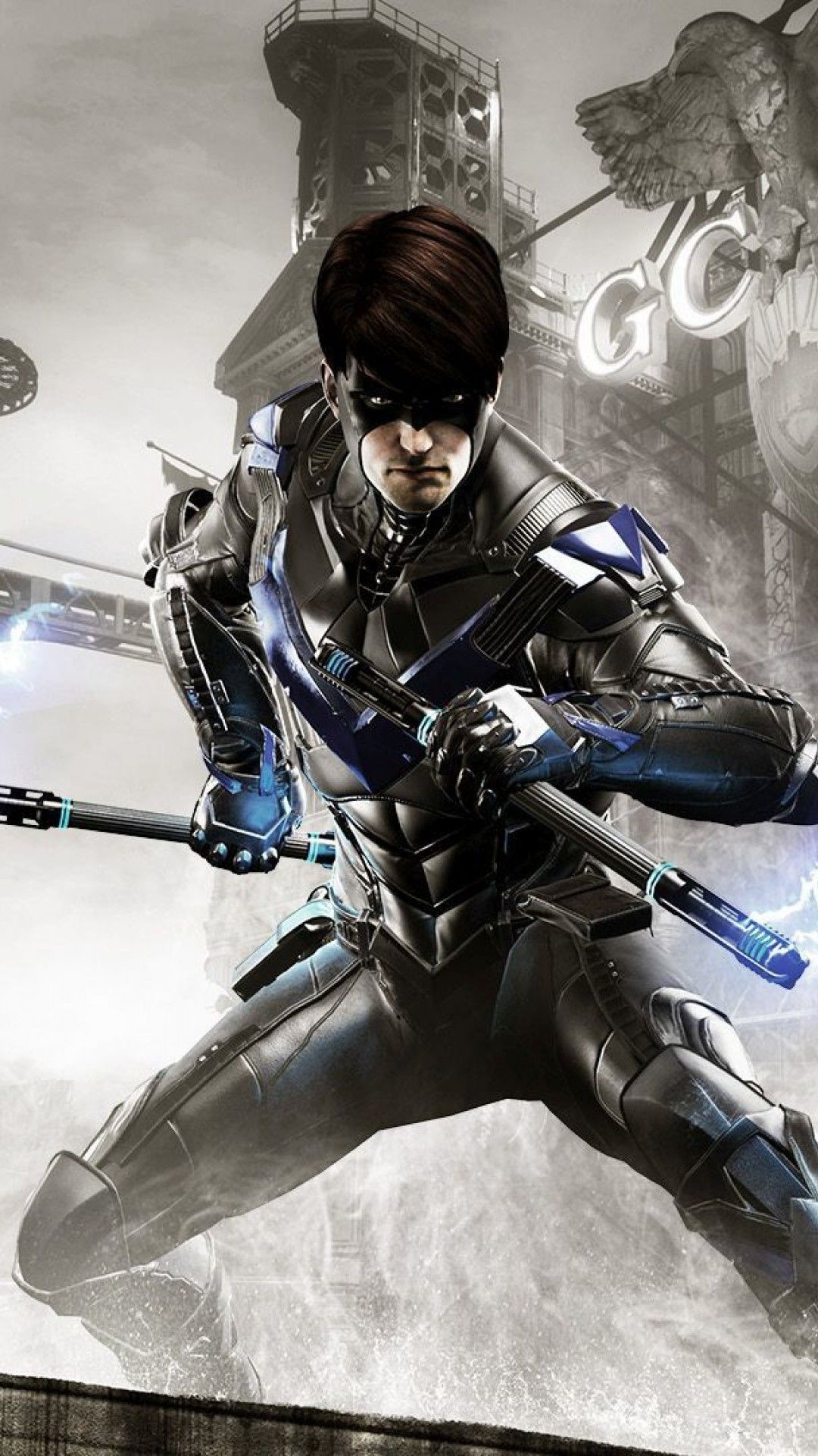 Nightwing Arkham Knight, Dick Grayson, 1080x1920 Verticale, Telefono