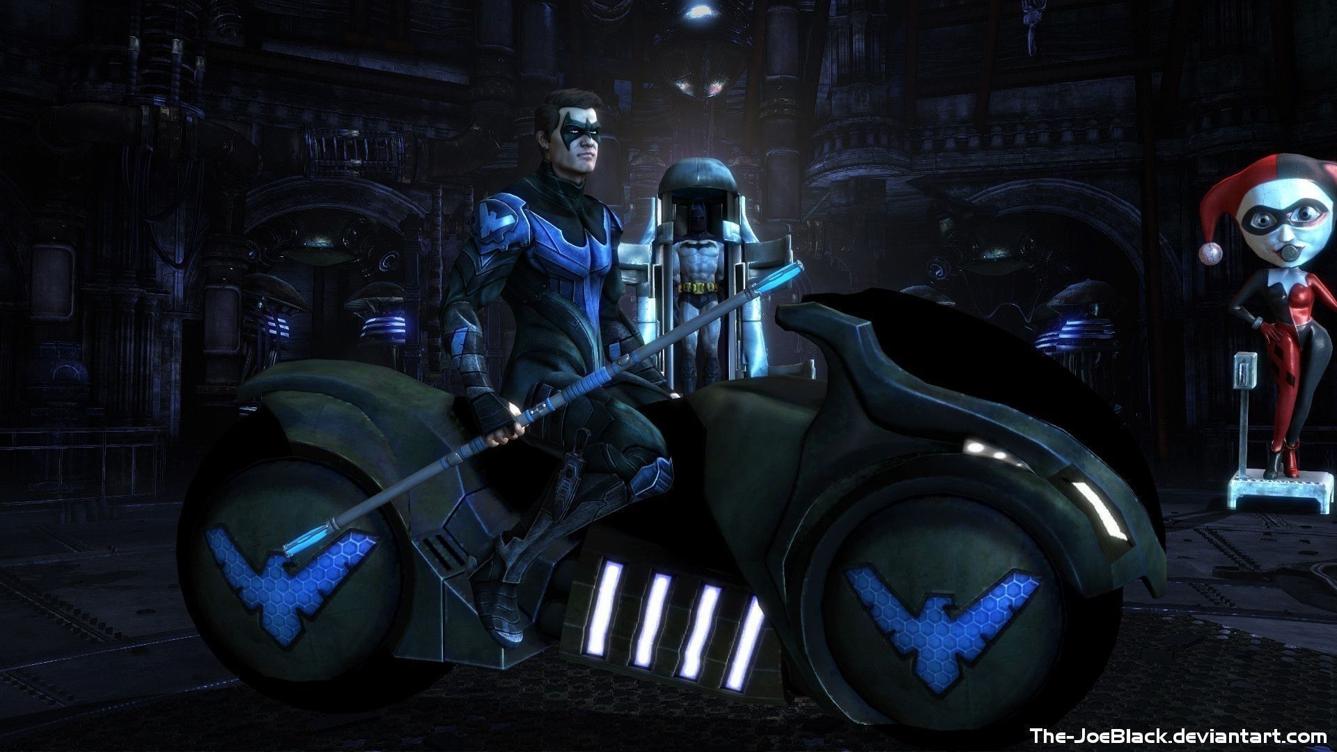 Nightwing su moto Arkham Knight, 1920x1080 1080p, Desktop