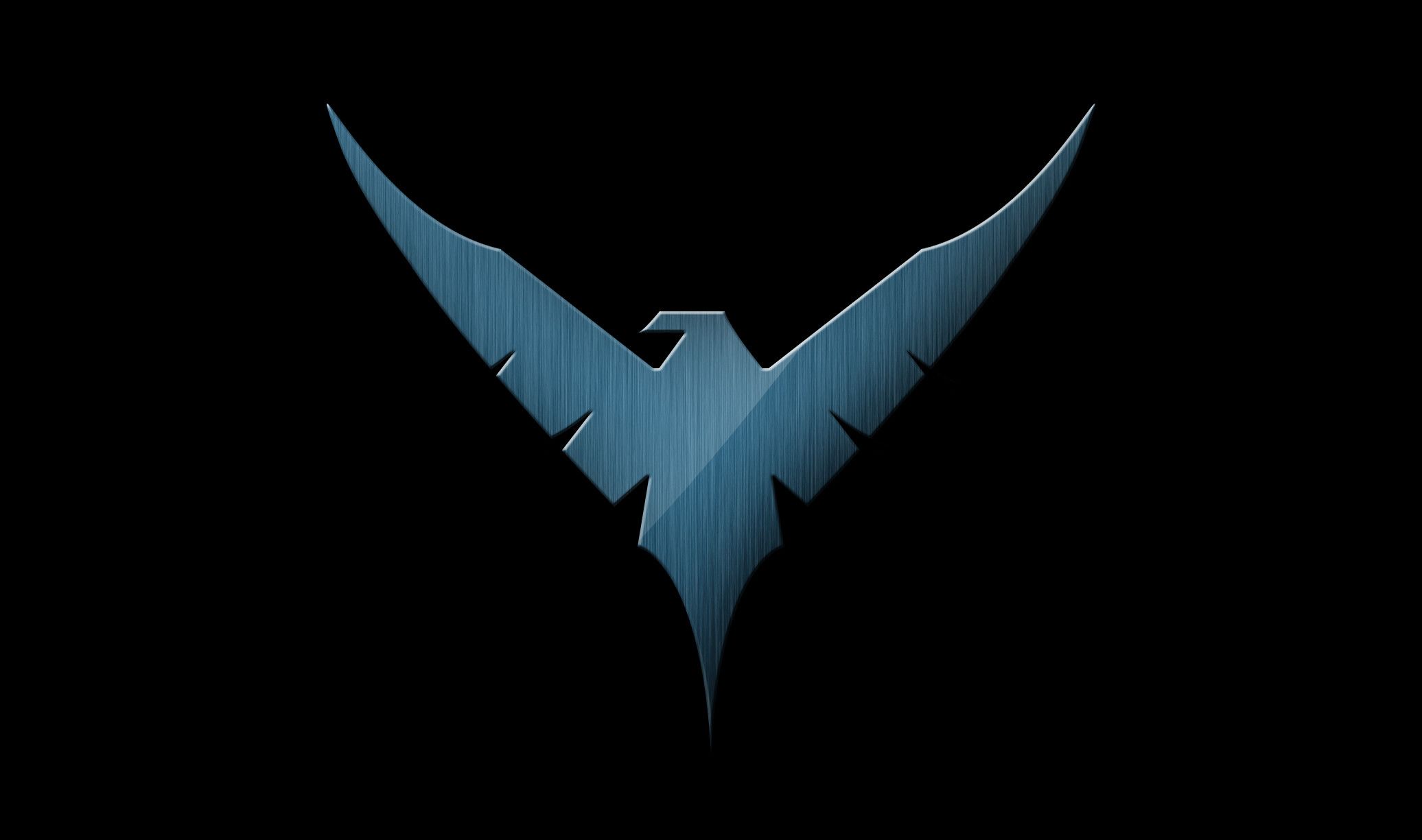 Logo Nightwing uccello blu, Dick Grayson, 2072x1225 Hi-Res, Desktop