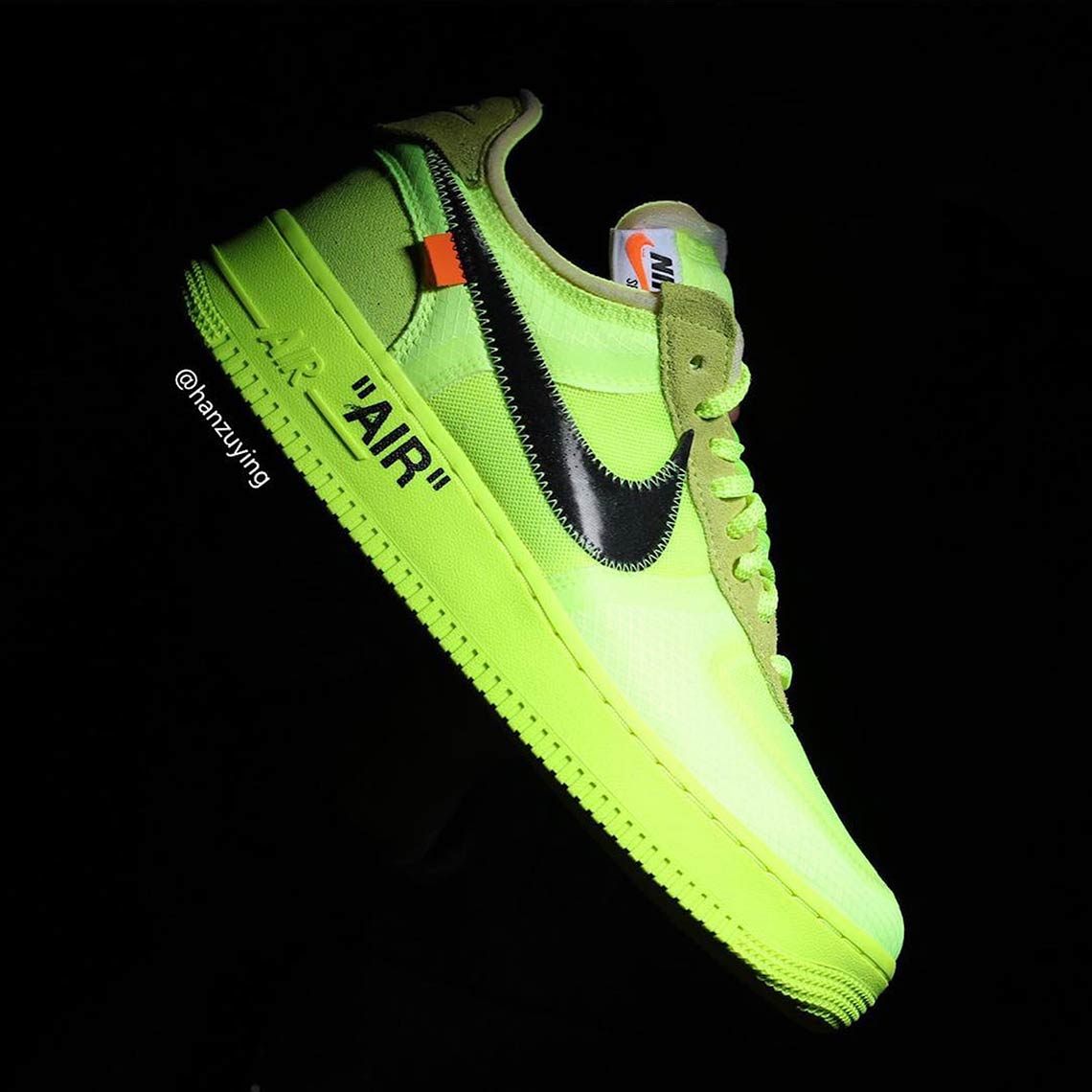 Nike Air Force 1 Off-White Volt, Virgil Abloh, 1140x1140 HD, PC