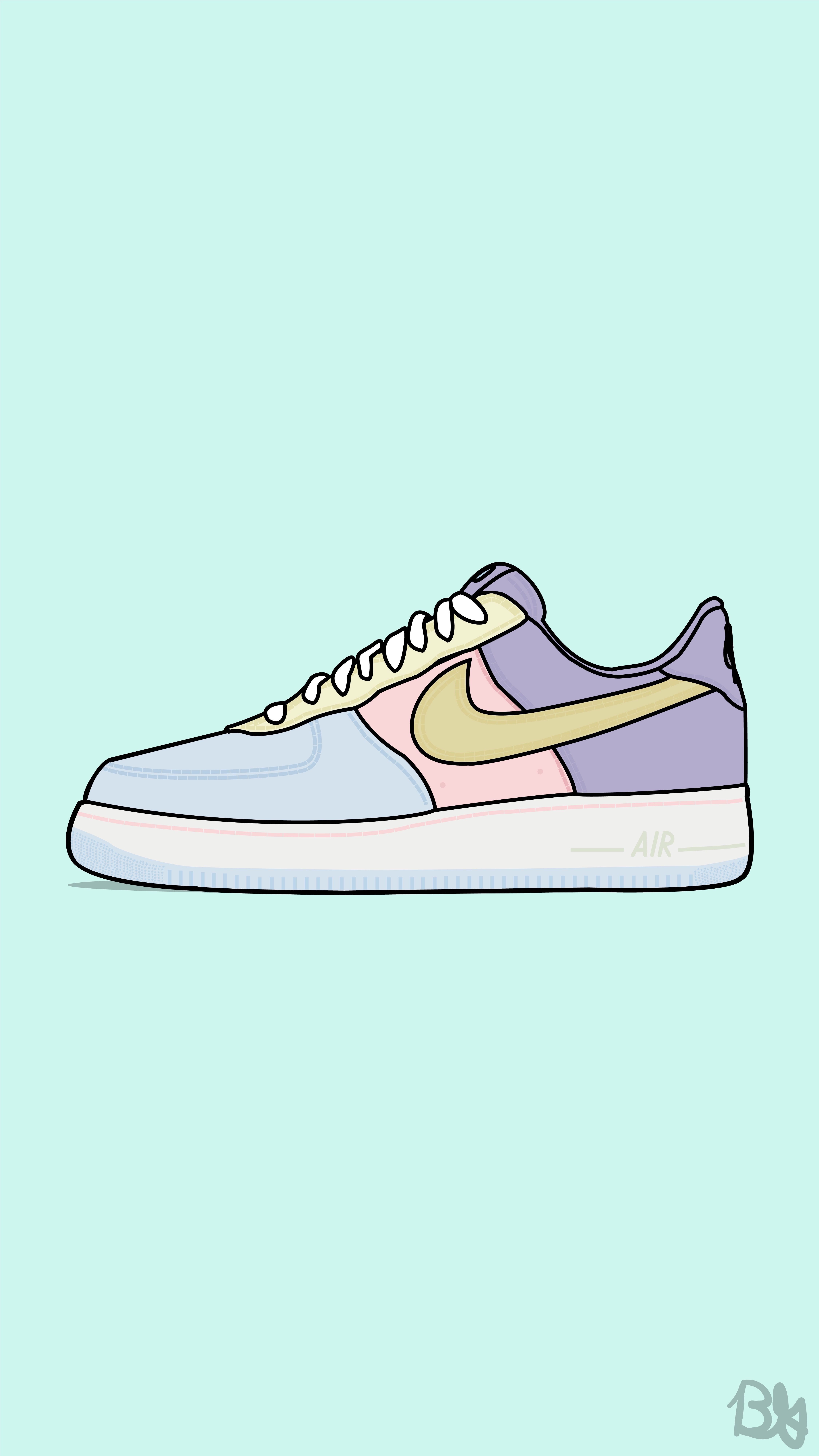 Sneaker Nike Air Force 1 pastello, abbigliamento sportivo, 4501x8001 Verticale, Mobile