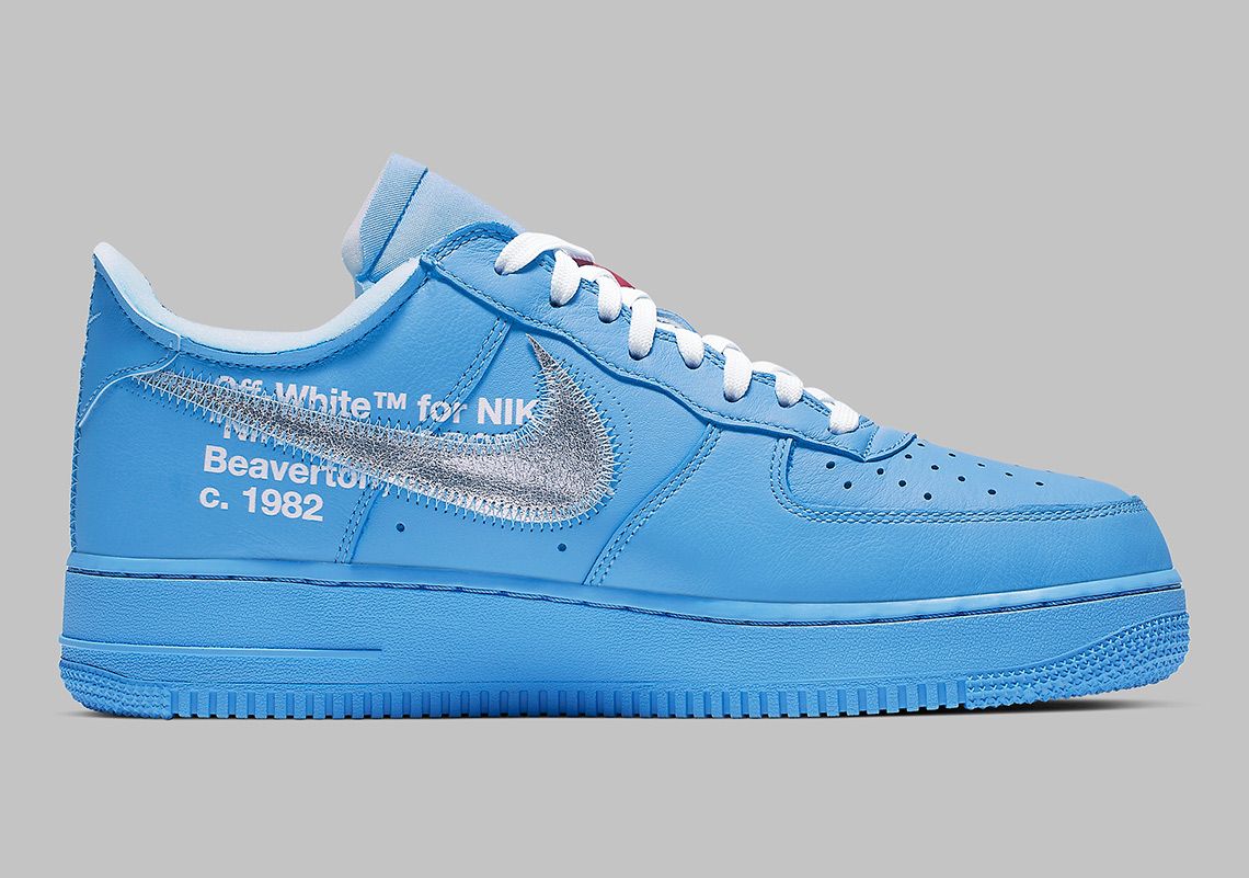 Nike Air Force 1 Off-White blu, streetwear di lusso, 1140x801 HD, Desktop