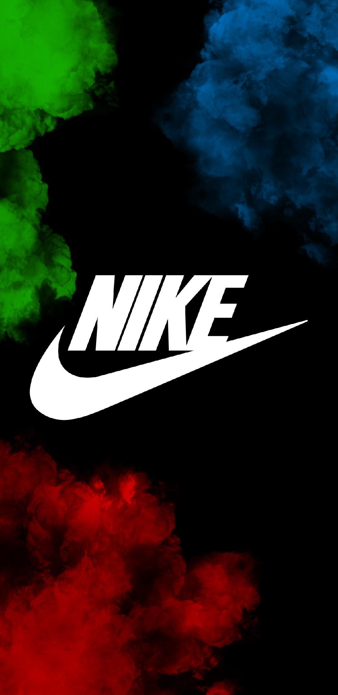 Logo Nike con fumo colorato, 1080x2220 Full HD Verticale, Google Pixel