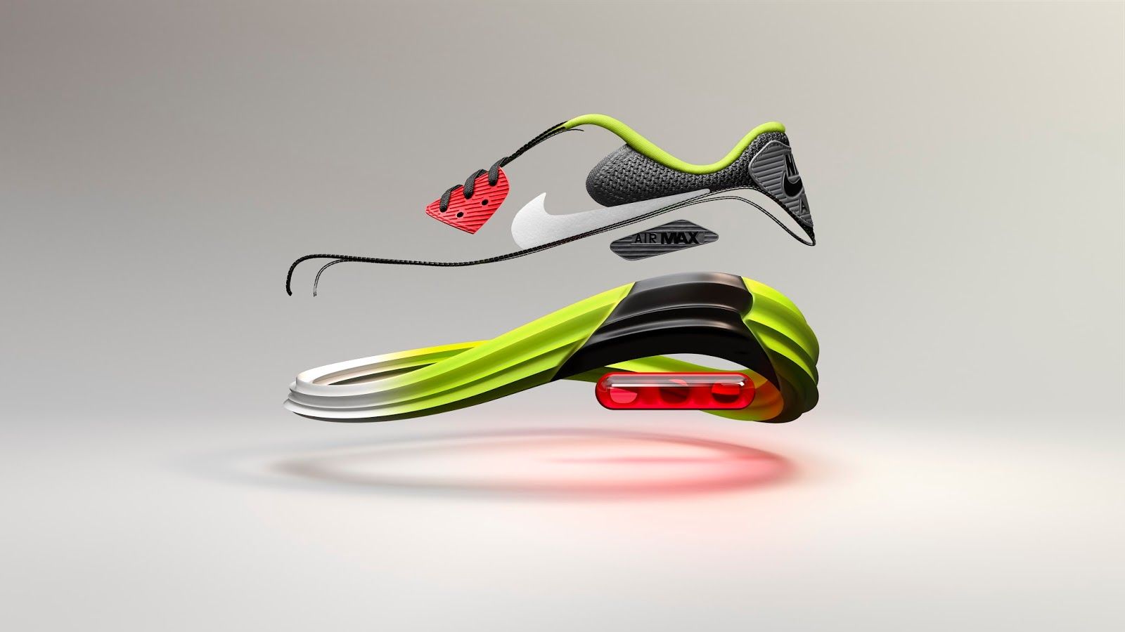 Scarpa Nike Air Max esplosa, 1600x900 HD, PC Desktop