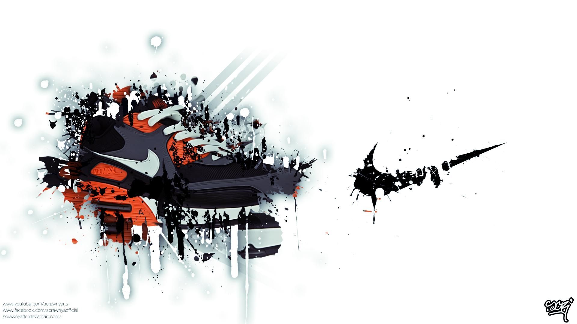 Scarpa Nike Air Max grunge, 1920x1080 Full HD, PC Desktop