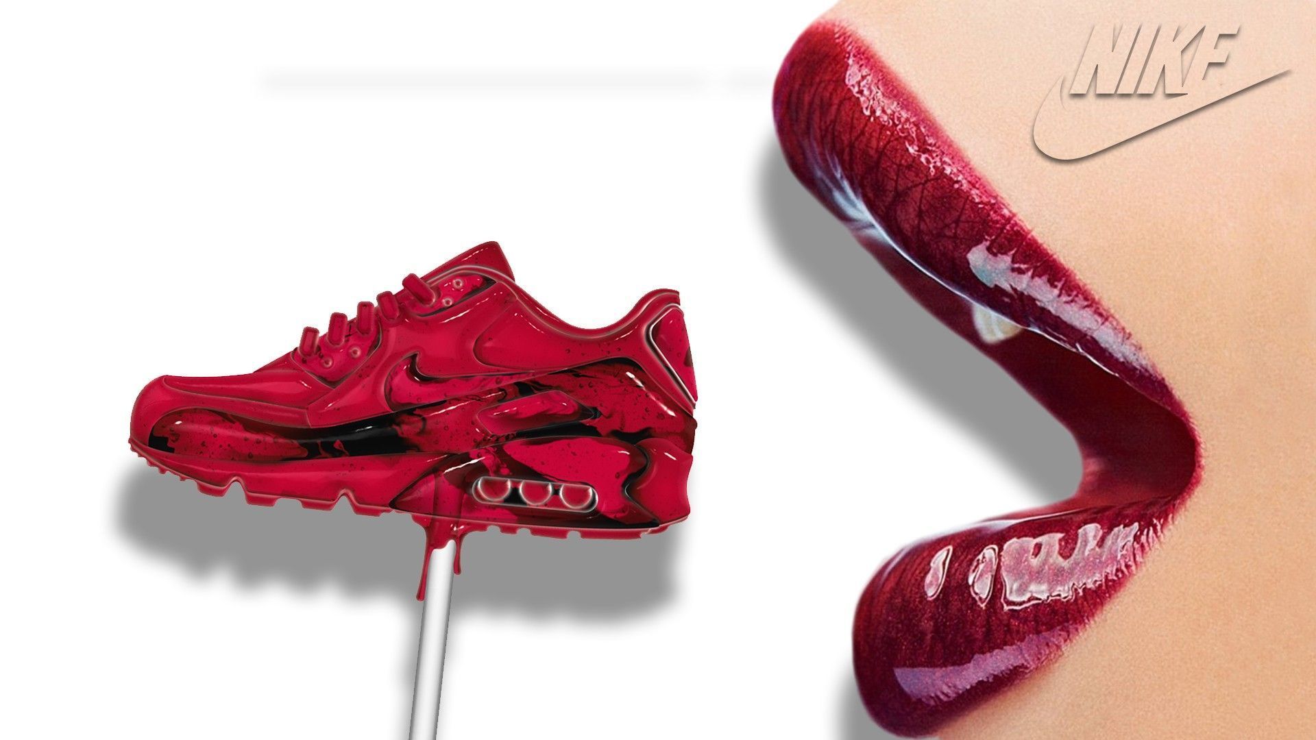 Nike Air Max scarpa rossa lucida, 1920x1080 Full HD, PC Desktop