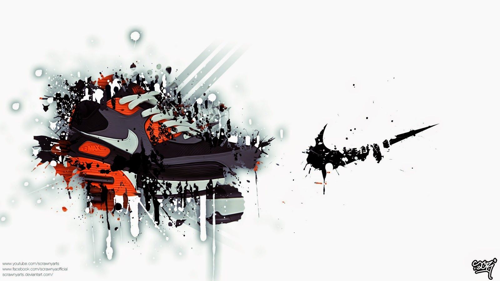 Logo Nike Air astratto, 1600x900 HD, PC