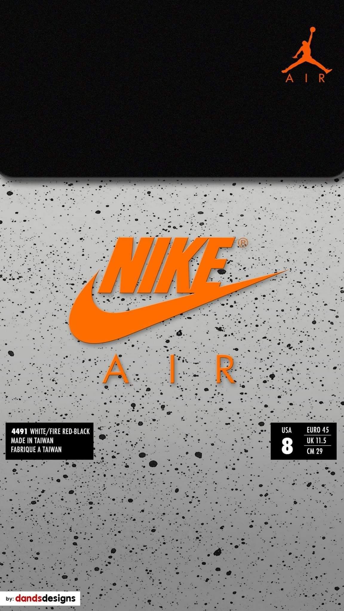 Logo Nike Air arancione, 1152x2048 Verticale, Mobile