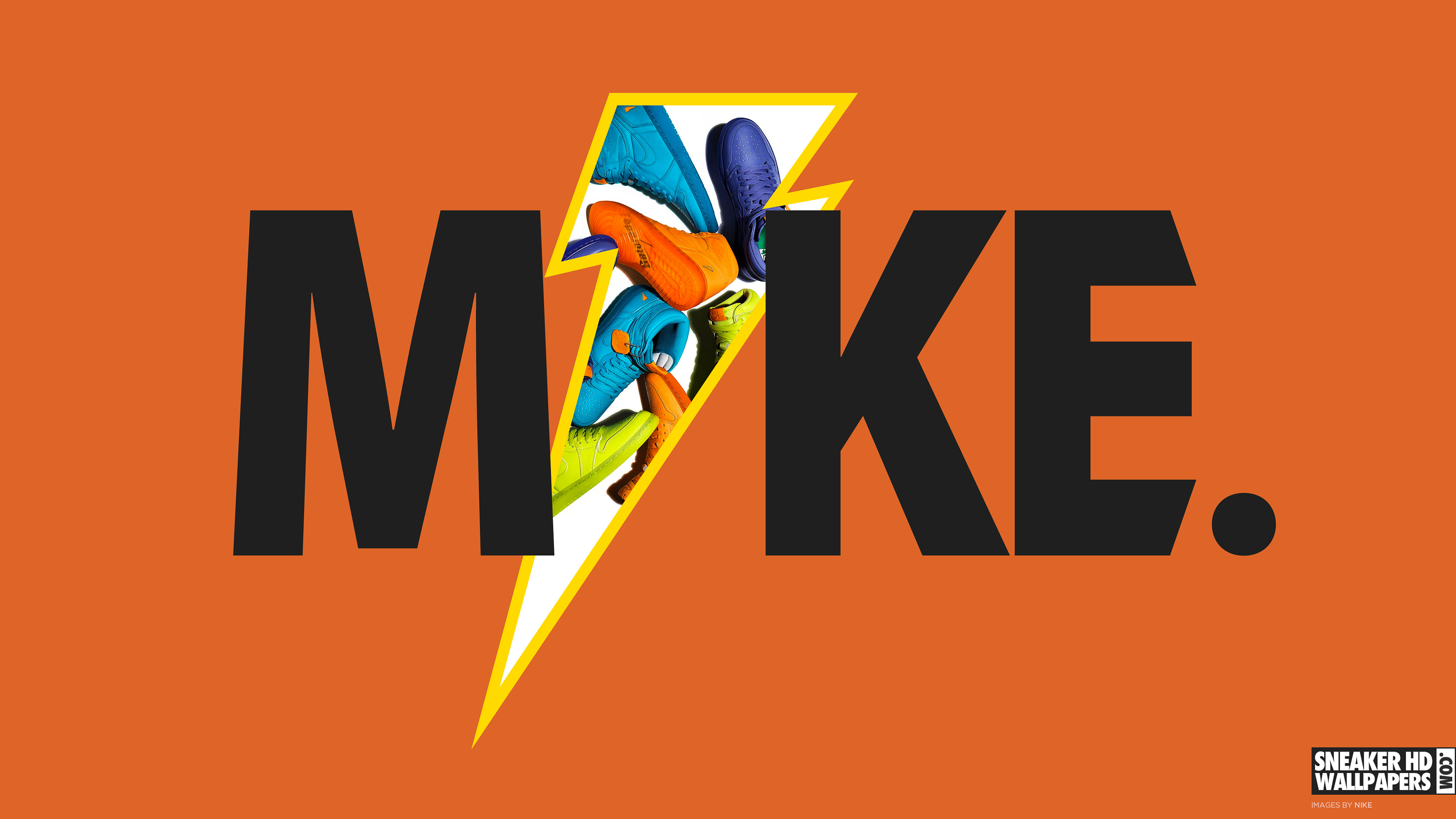 Logo Nike fiamma arancione, 1920x1080 Full HD 1080p, PC Desktop