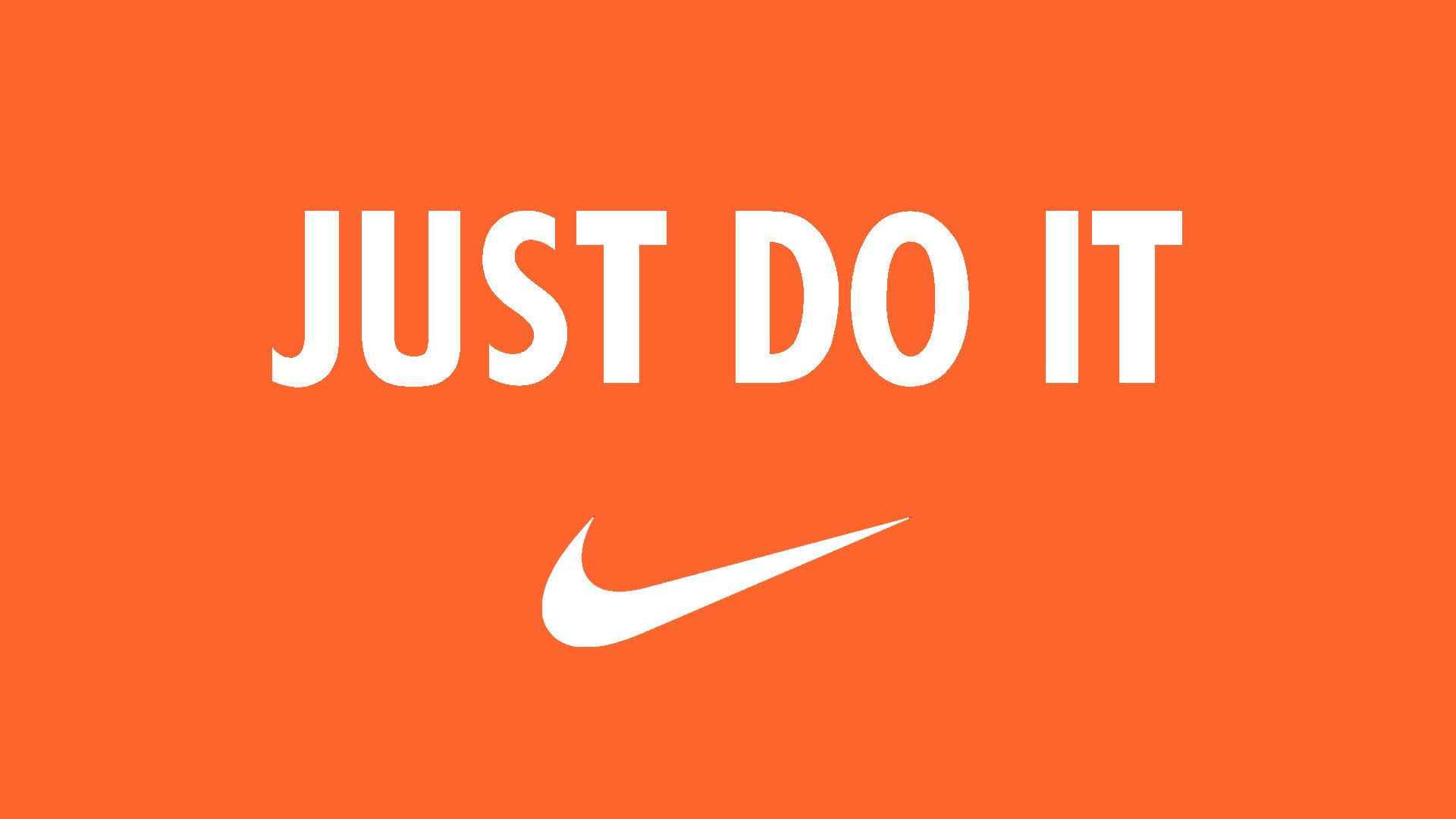 Nike Just Do It arancione, 1920x1080 Full HD, PC Desktop