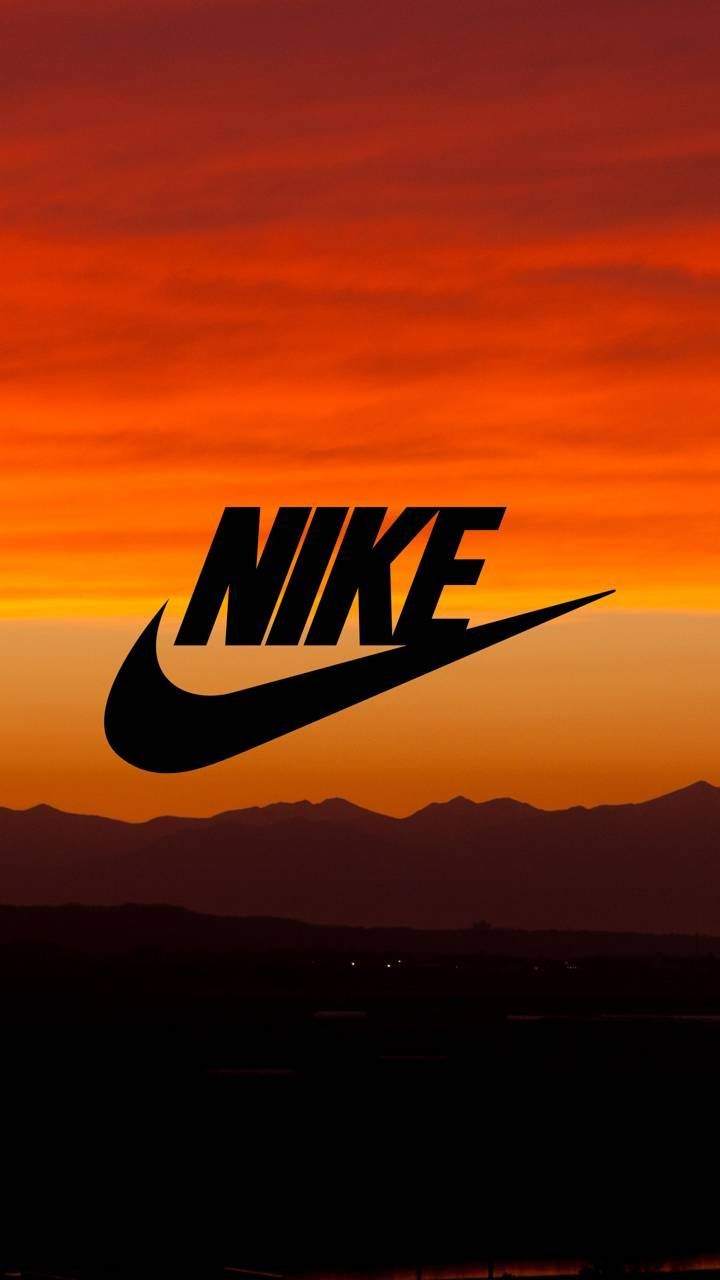 Logo Nike tramonto arancione, abbigliamento sportivo, 720x1280 Verticale, iPhone Air