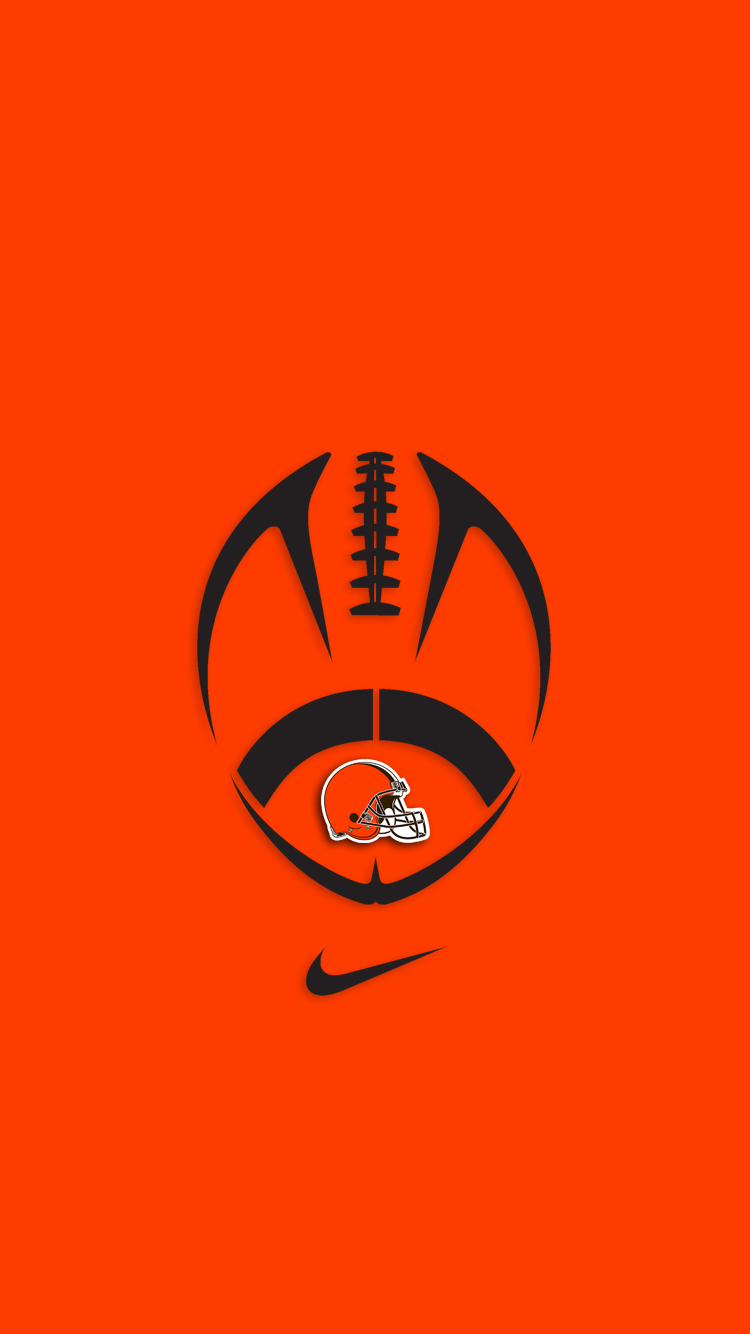 Logo Nike Cleveland Browns arancione, 750x1334 Full HD Verticale, iPhone Plus