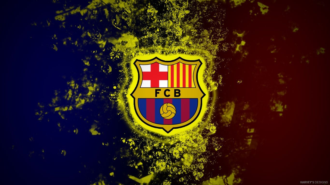 Logo FC Barcelona astratto, 1366x768 HD, Desktop