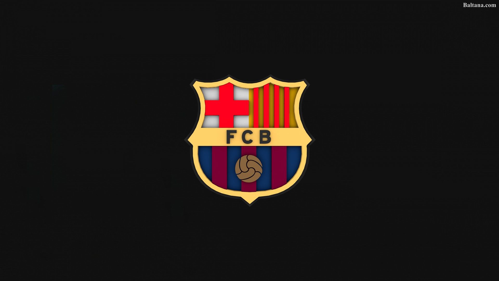 Logo FC Barcelona dorato, 1600x1000 HD, Lenovo Legion