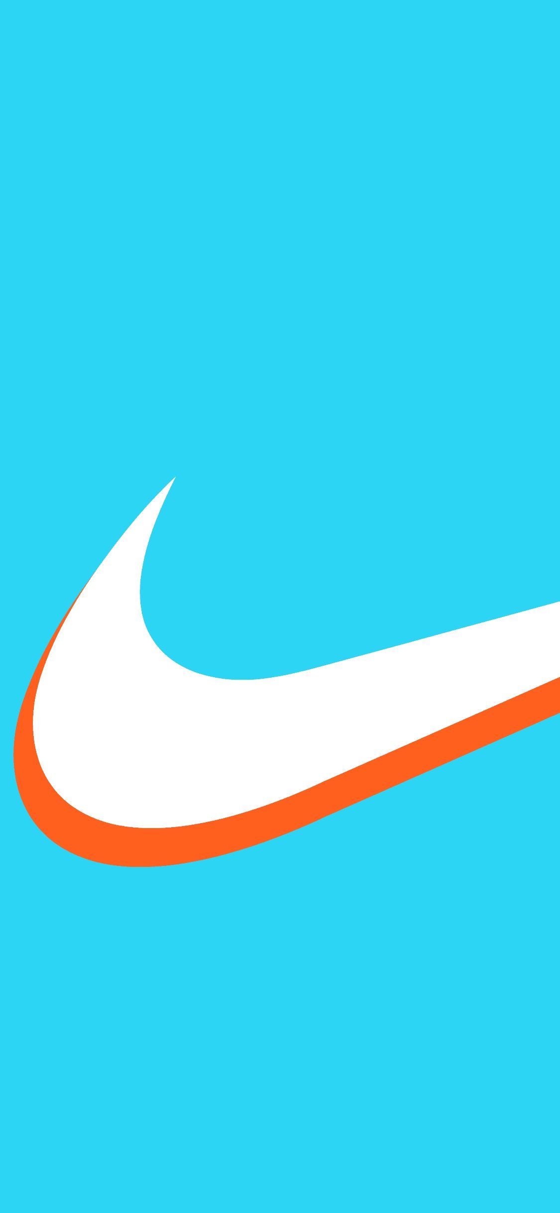 Logo Nike bianco arancione, abbigliamento sportivo, 1125x2436 Verticale, Telefono