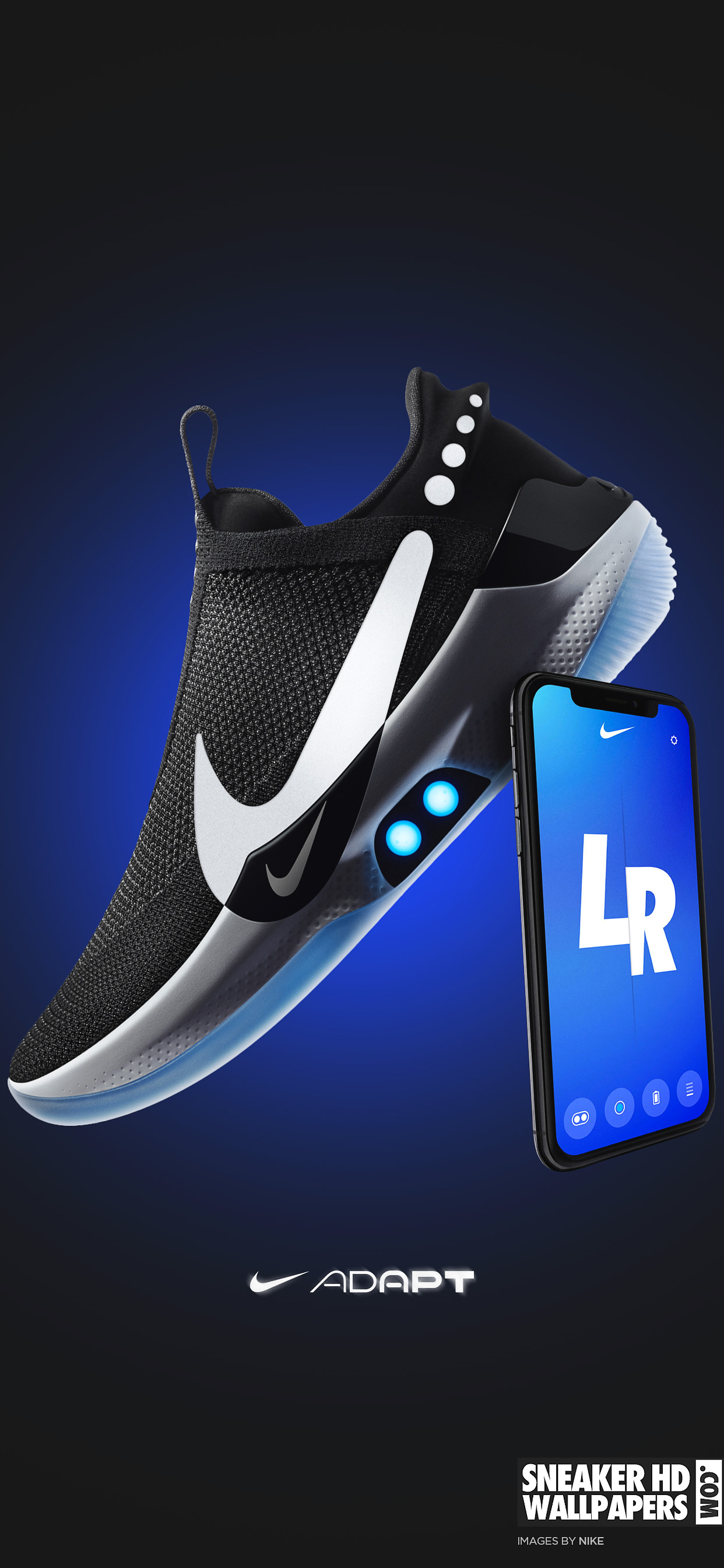 Sneaker Nike Adapt nera, 1242x2688 Full HD Verticale, Smartphone