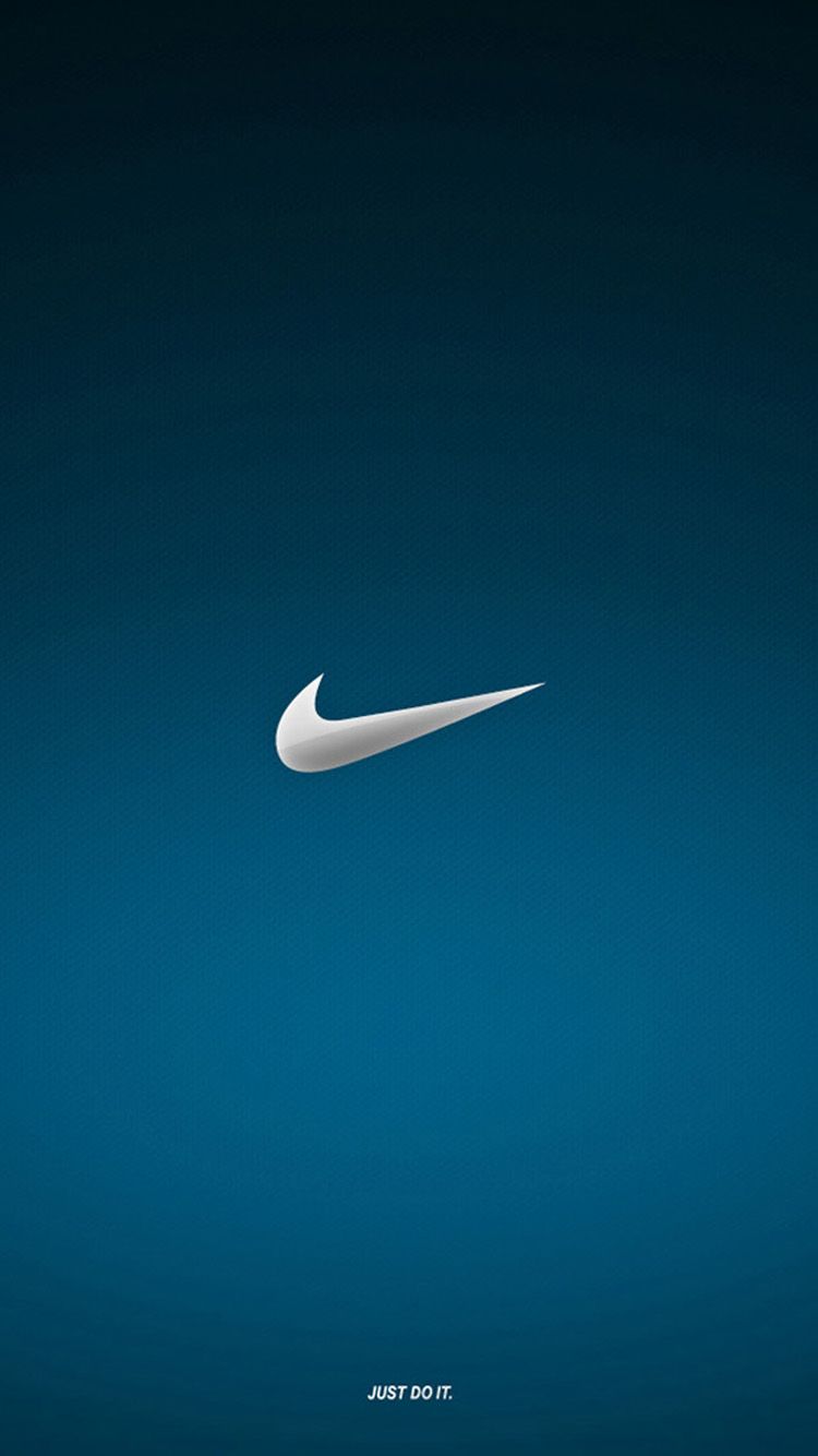 Logo Nike blu neon, 1641x3072 Verticale, iPhone Plus