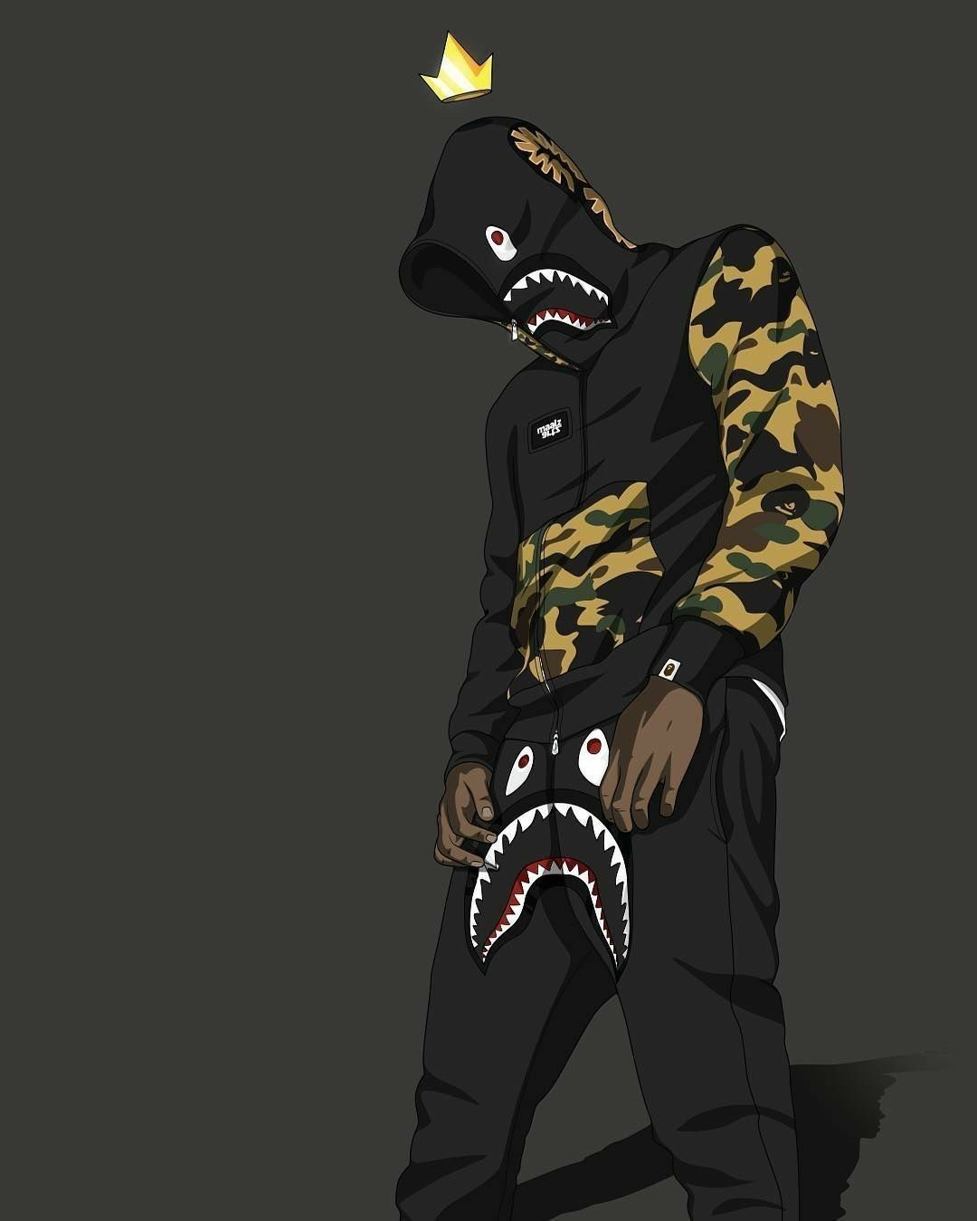 Bape shark hoodie personaggio, 1080x1349 Full HD Verticale, iPhone Plus