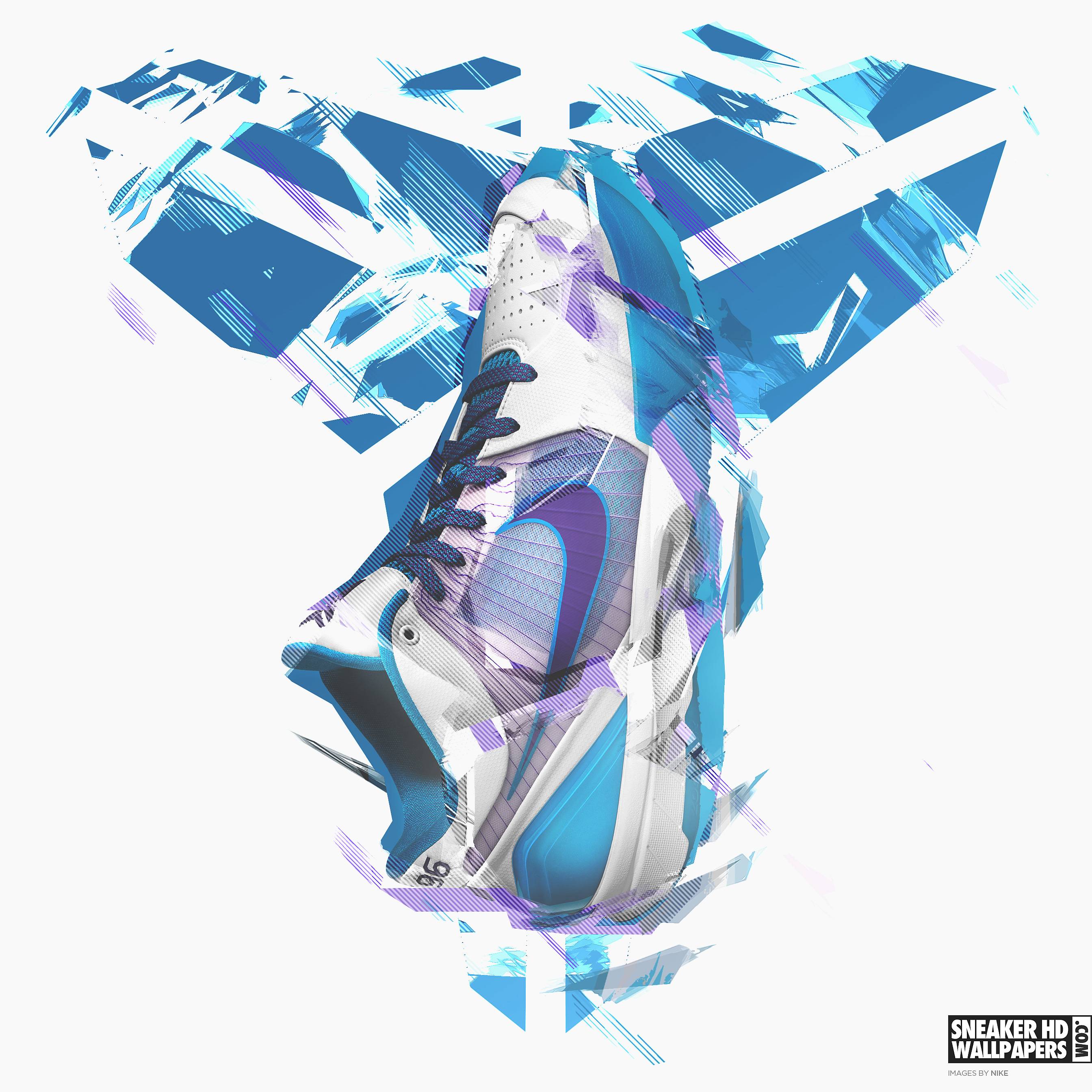 Sneaker Nike bianca e blu, 2688x2688 2K, Desktop