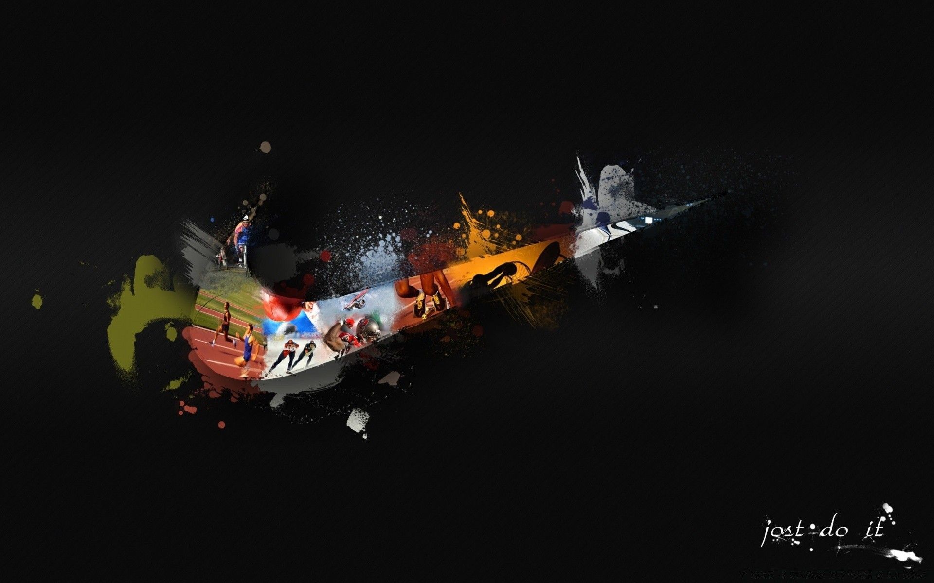 Omino disegna logo Nike colorato, 2560x1600 2K+, PC
