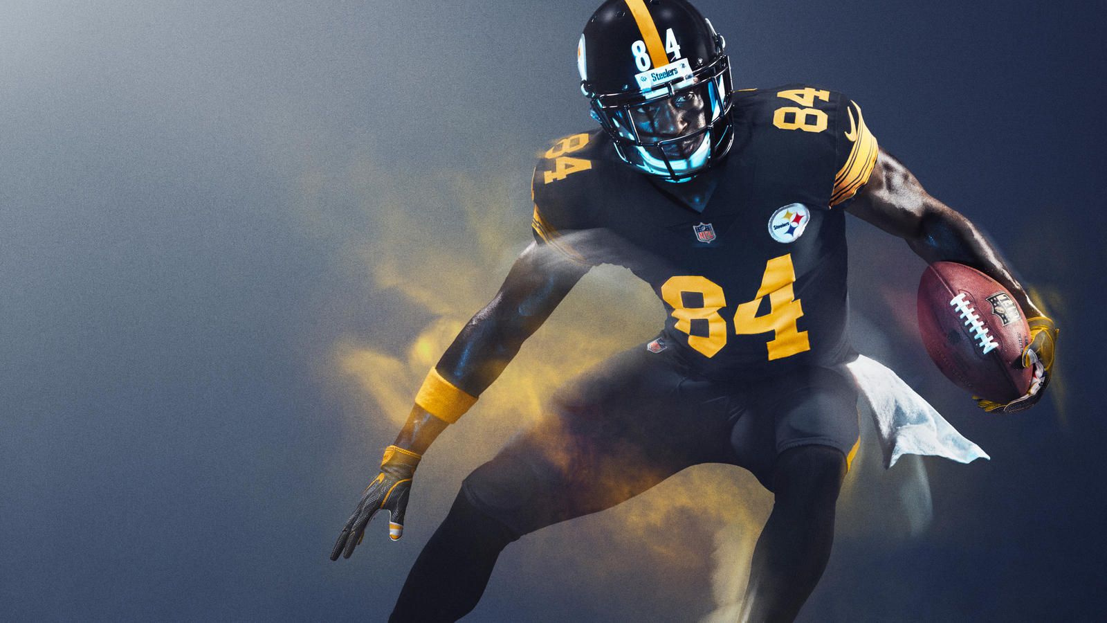 Giocatore football americano Steelers Nike, swoosh, 1600x900 900p, PC