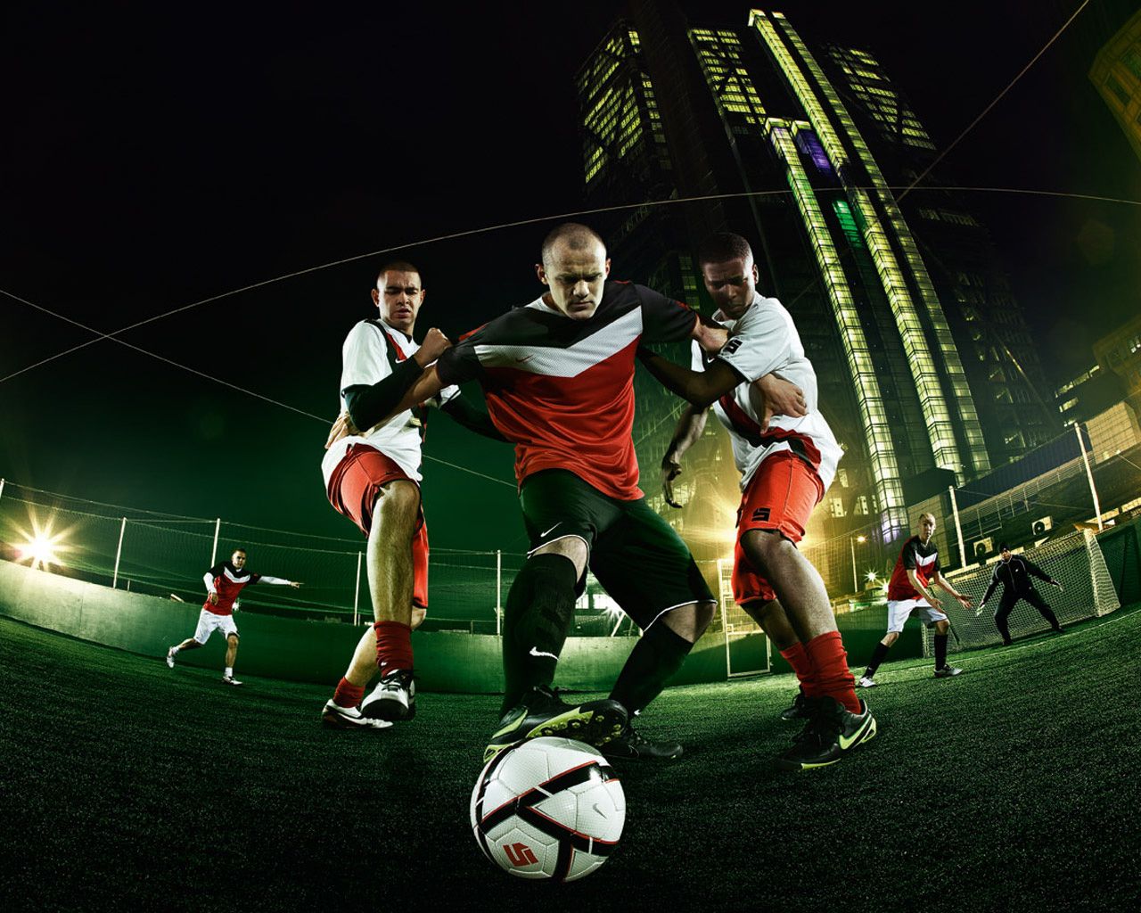 Calciatori Nike campo notturno, 1280x1024 HD, Notebook Gaming