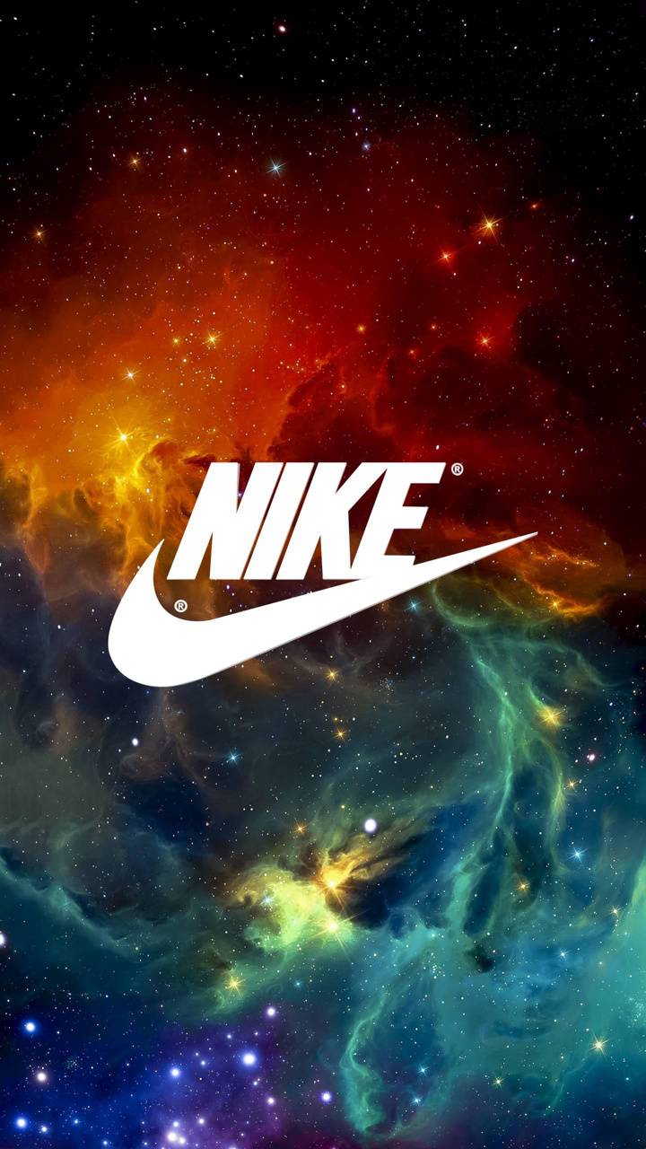 Logo Nike su galassia colorata, swoosh, 720x1280 Full HD Verticale, Smartphone