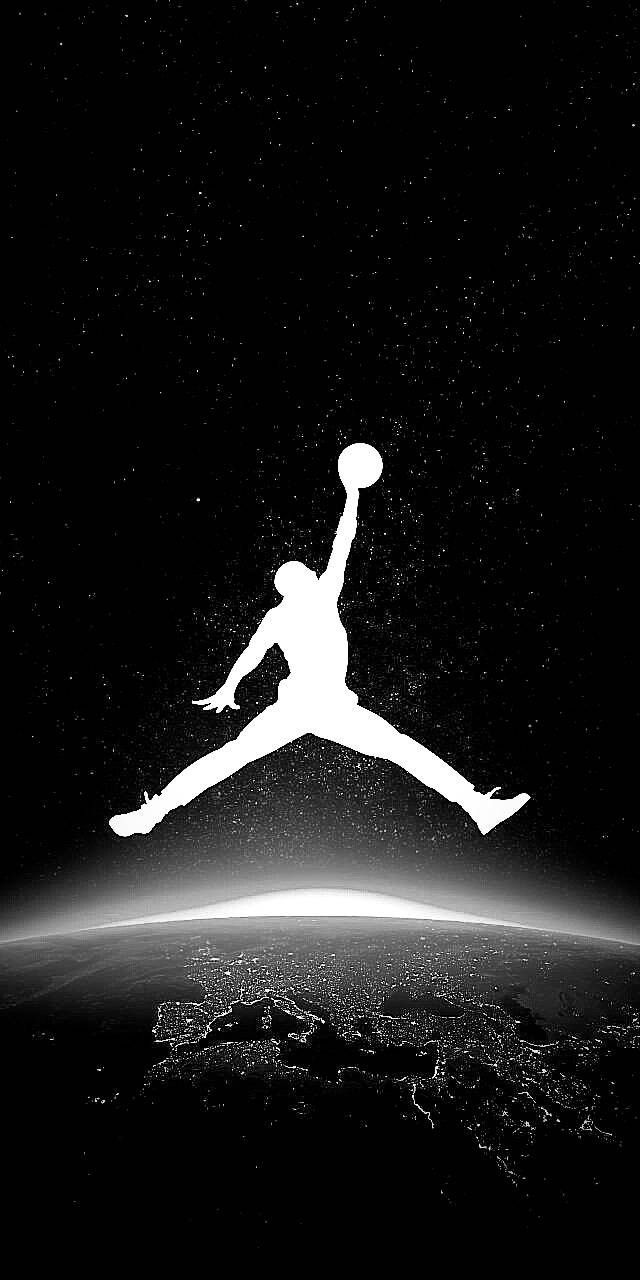 Logo Jordan silhouette spaziale, 640x1280 Full HD Verticale, iPhone