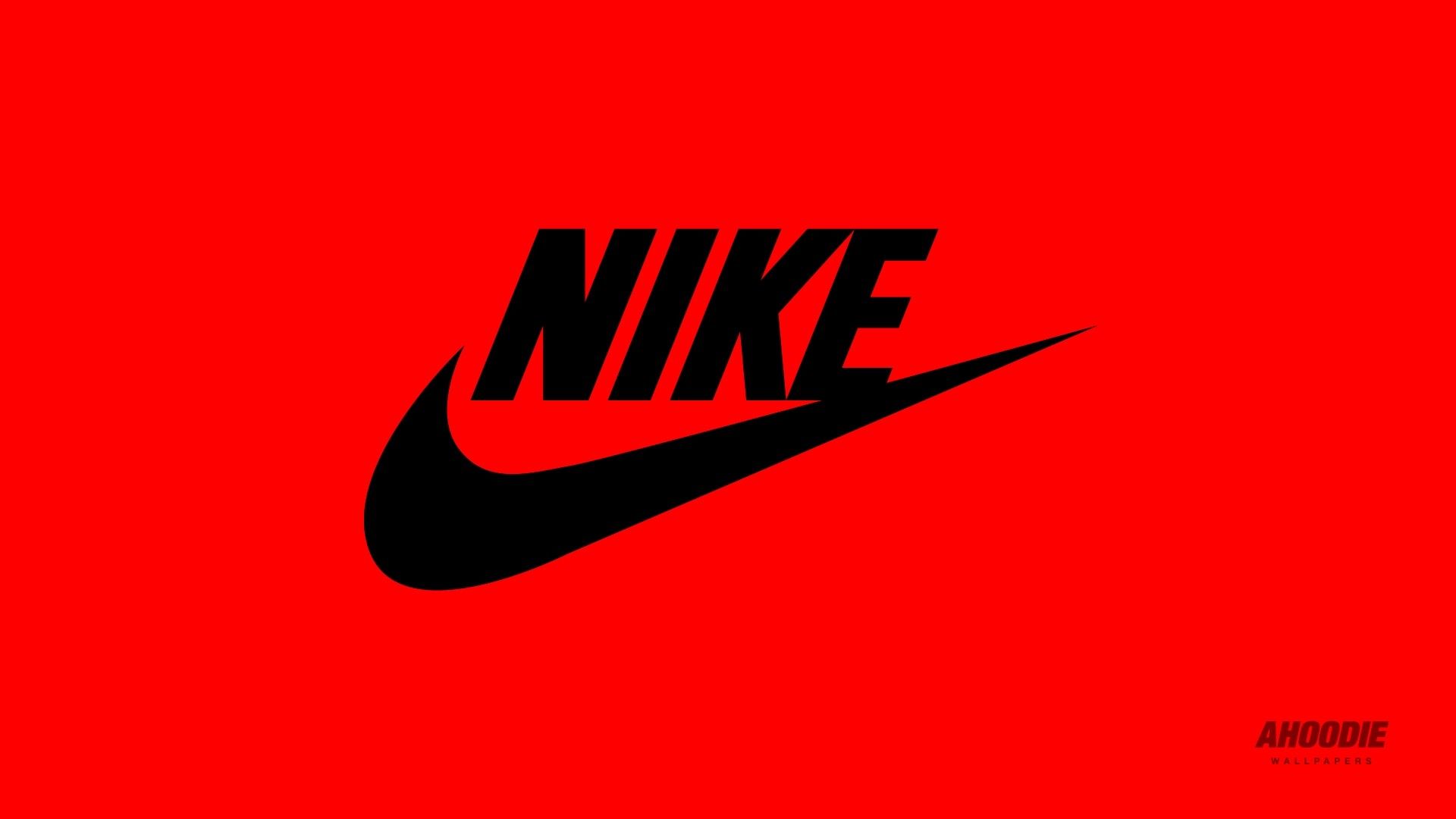 Logo Nike nero su rosso, 1920x1080 1080p, Laptop