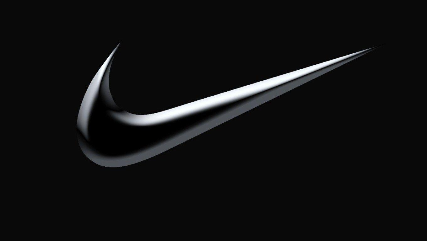 Logo Nike nero lucido, swoosh, 1360x768 720p, iPad Pro