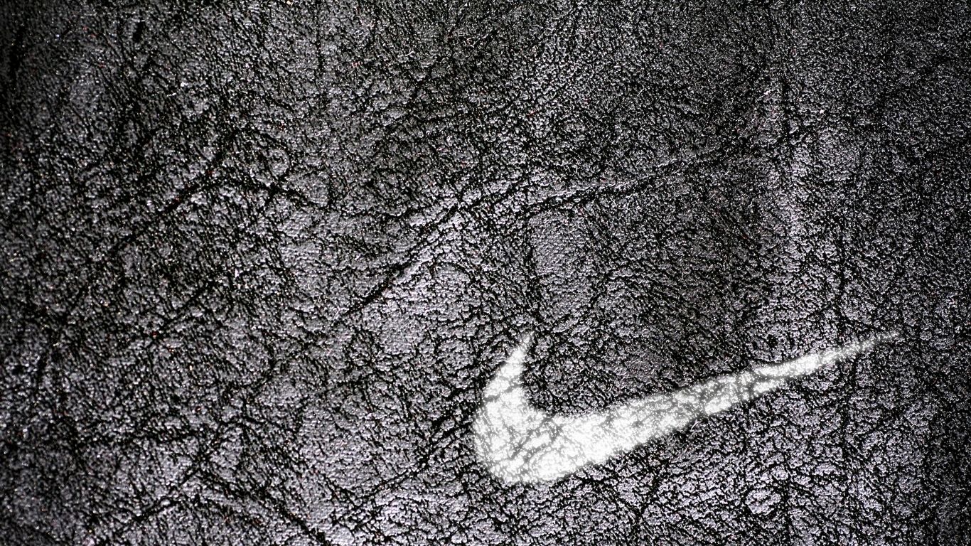 Logo Nike bianco su nero, 1366x768 HD, iPad Air