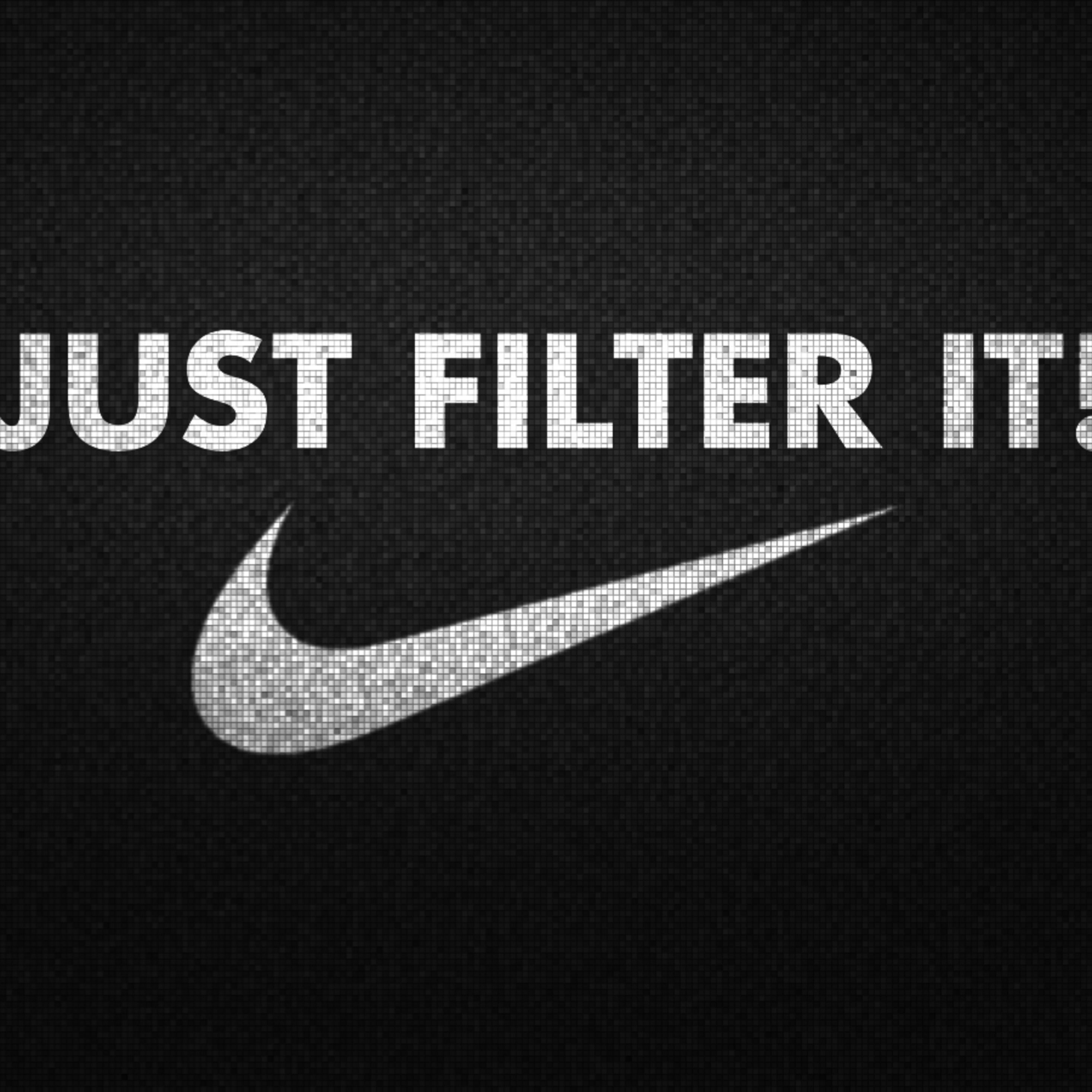 Logo Nike nero testo, 2932x2932 WQXGA, iPad Air