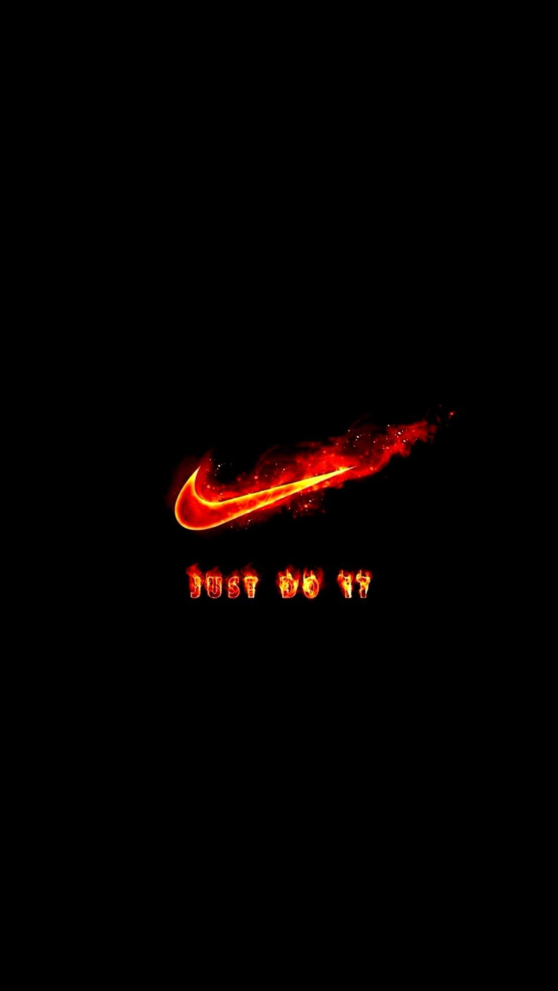Logo Nike fuoco nero, 1107x1965 Verticale, Telefono