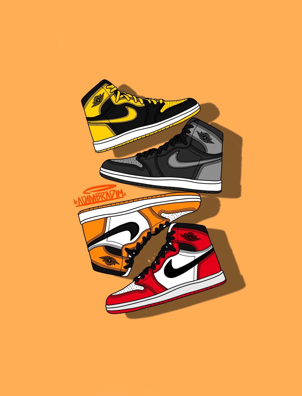 Scarpe Air Jordan 1 colorate, 1024x1344 Verticale, Xiaomi