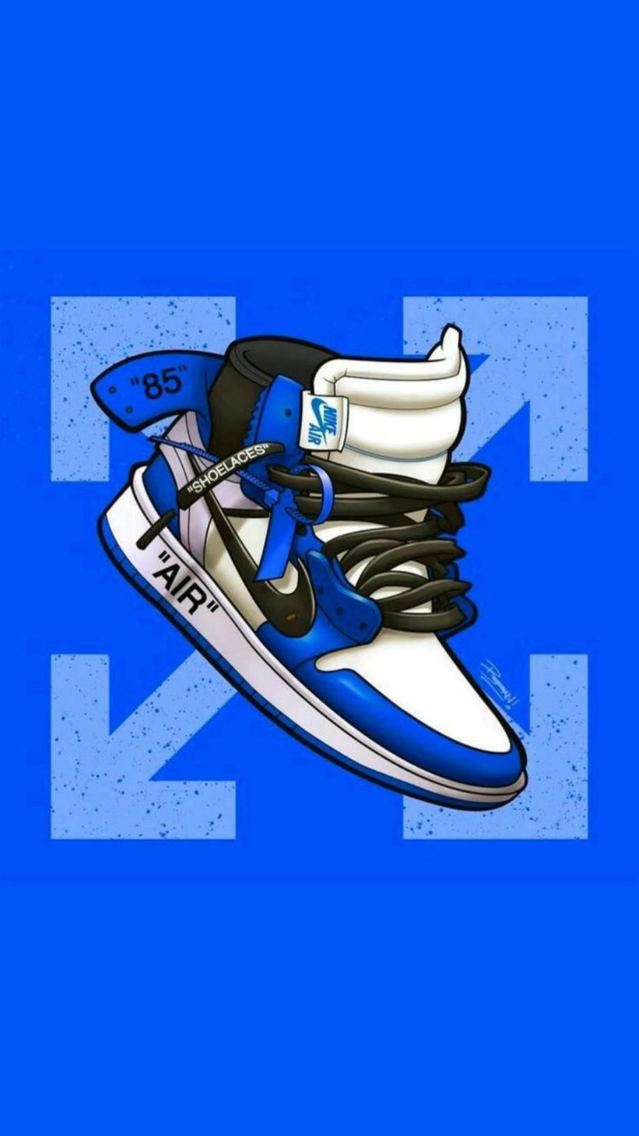 Sneaker Air Jordan blu bianca, 918x1632 Full HD Verticale, iPhone