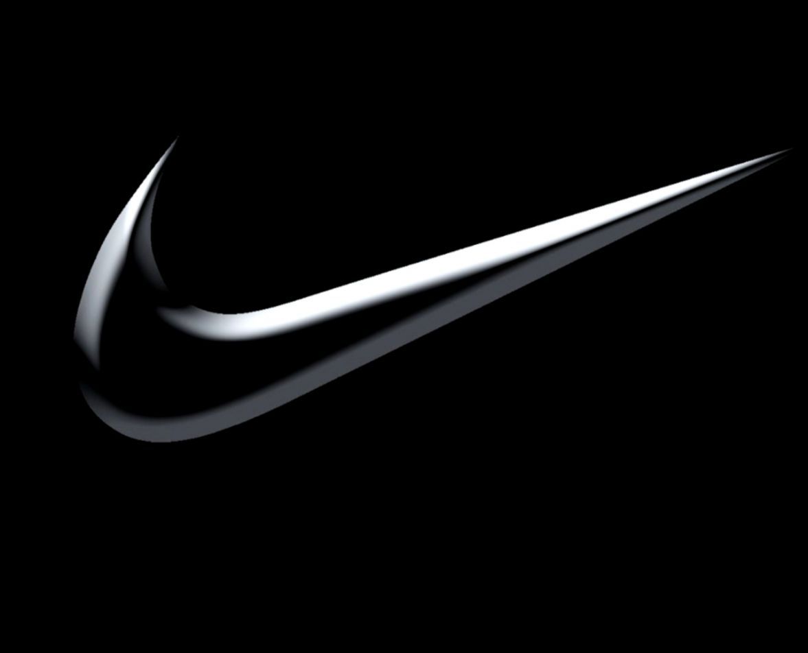 Logo Nike swoosh su nero, abbigliamento sportivo, 1177x952 HD, Desktop