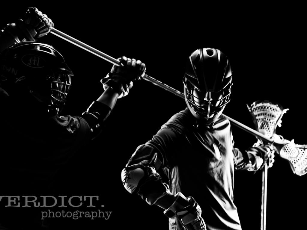 Giocatori di lacrosse in bianco e nero, 1024x768 HD, PC Desktop