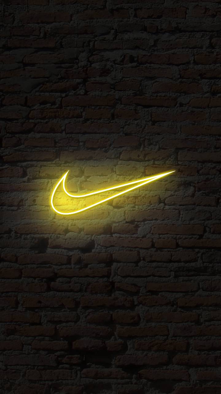 Logo Nike neon giallo, 720x1280 Full HD Verticale, iPhone