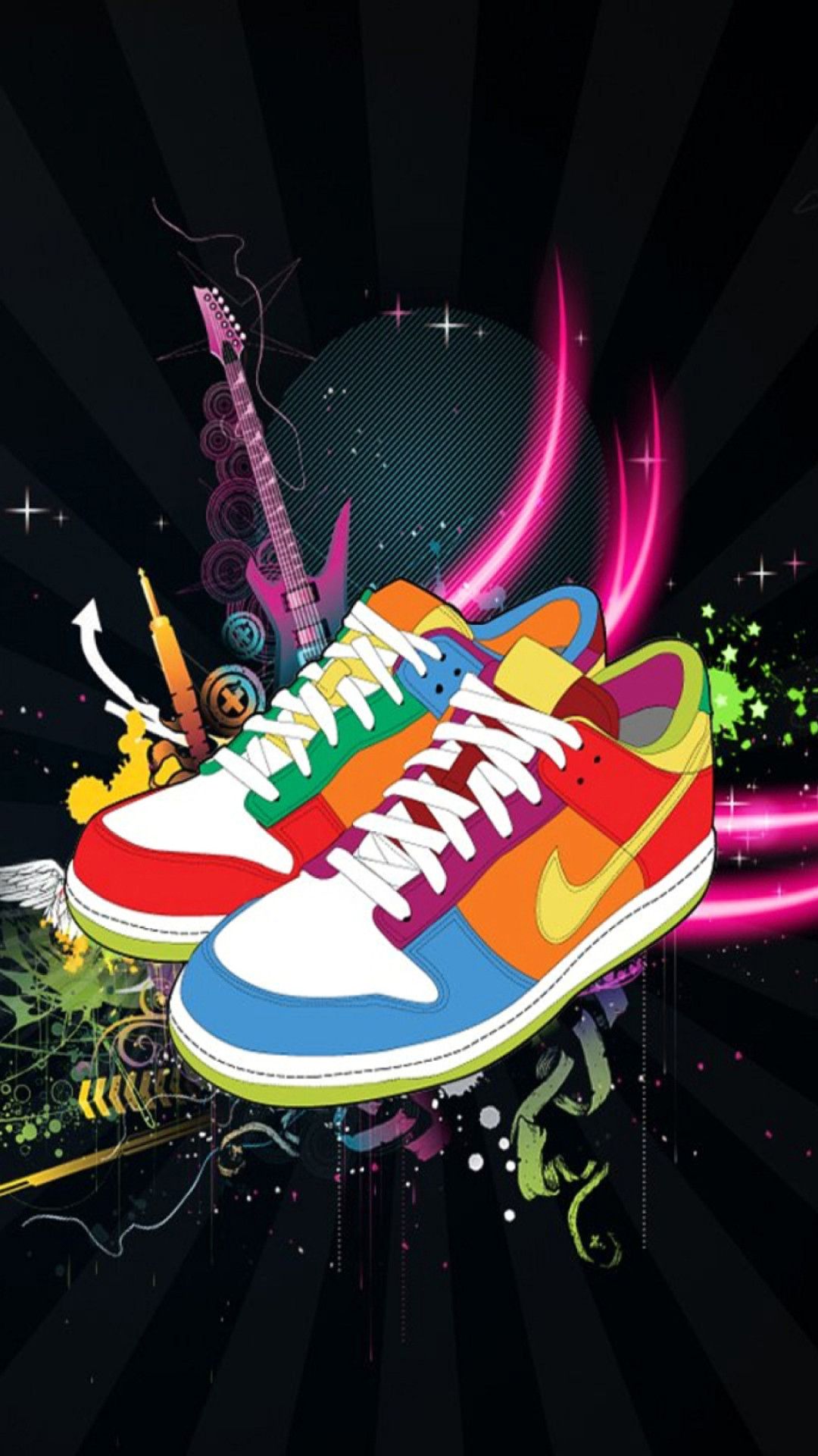 Logo Nike arancione neon, 1440x2960 Full HD Verticale, iPhone Air