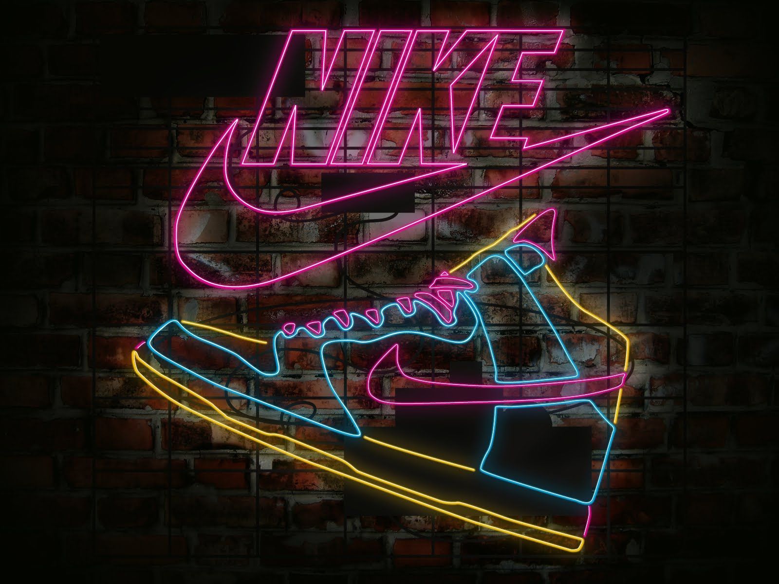 Scarpa Nike neon colorata, abbigliamento sportivo, 1600x1200 HD, Desktop