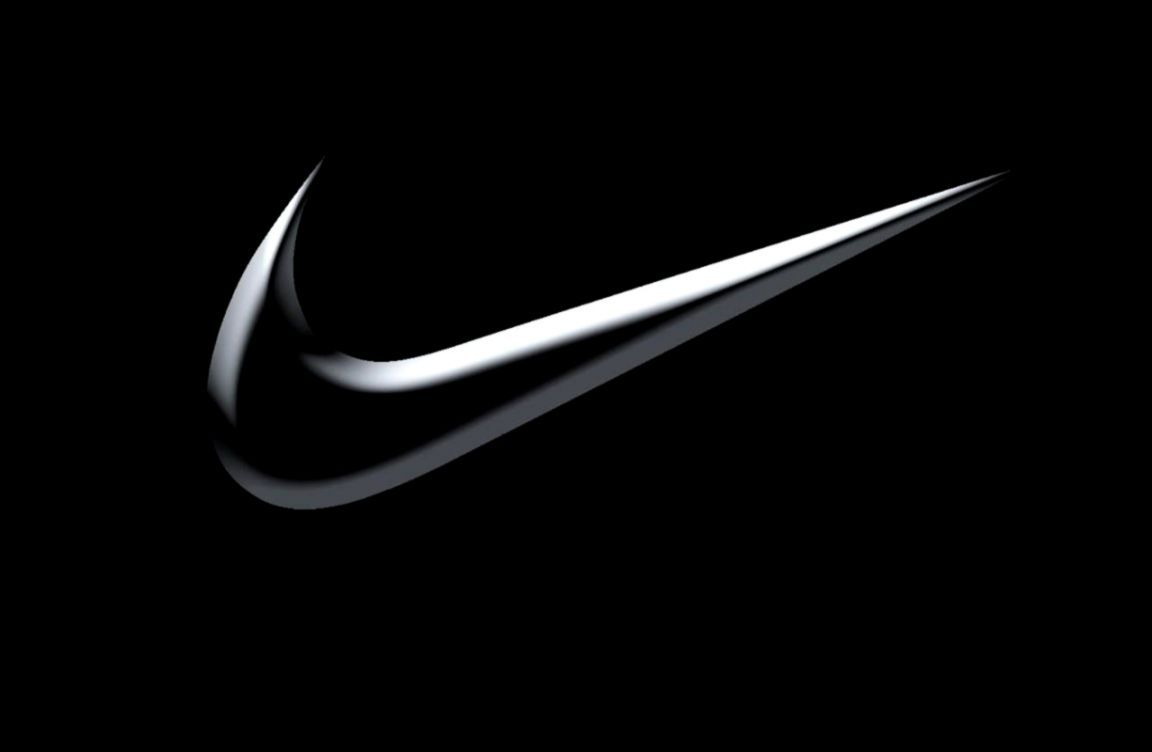 Logo Nike nero e bianco, 1152x752 HD, iMac
