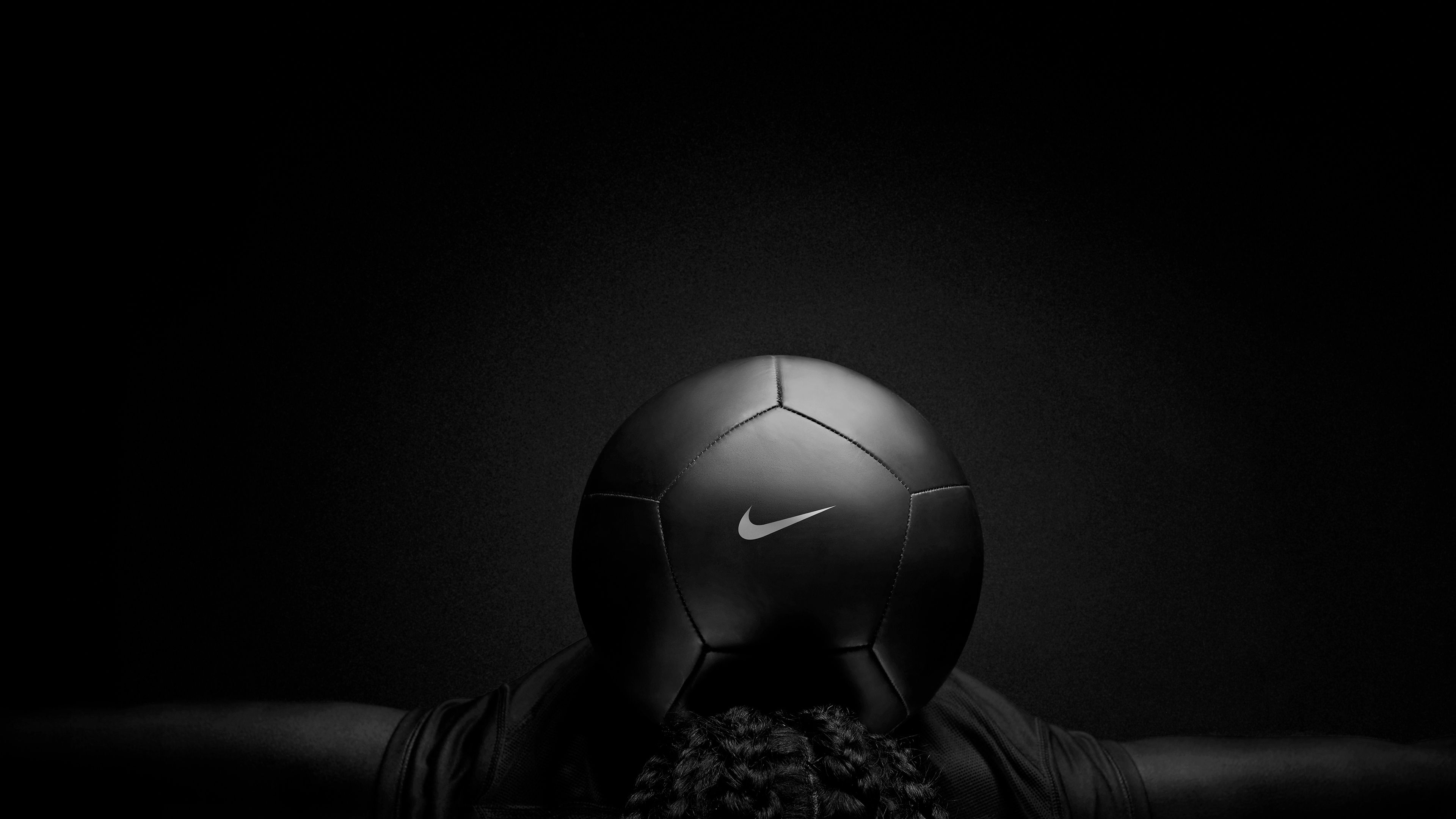 Pallone Nike nero calcio, 3840x2160 Ultra HD, Monitor 4K