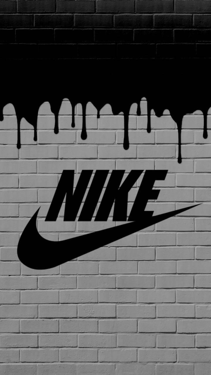Logo Nike graffiti muro mattoni, swoosh, 720x1280 Full HD Verticale, iPhone
