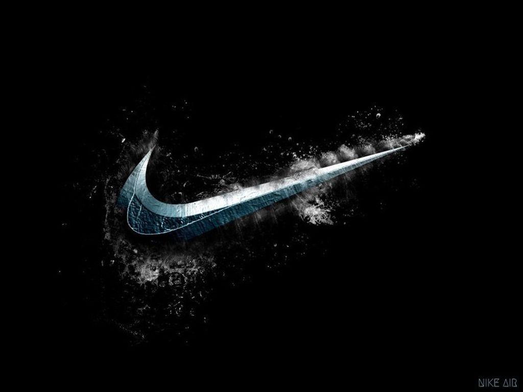 Logo Nike bianco su nero, 7216x5154 UHD, PC 4K