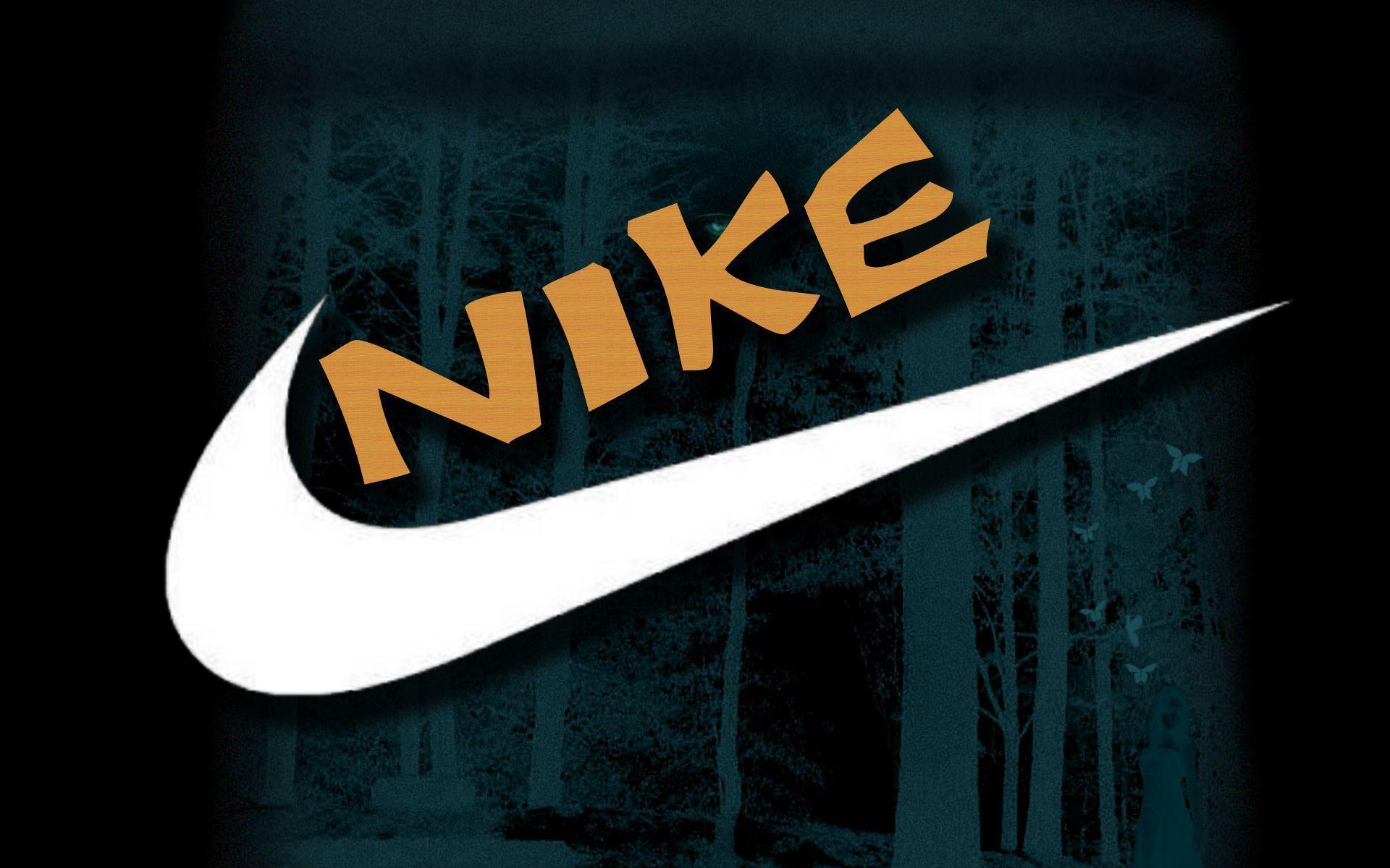 Logo Nike su sfondo bosco, 1920x1200 WUXGA, Desktop