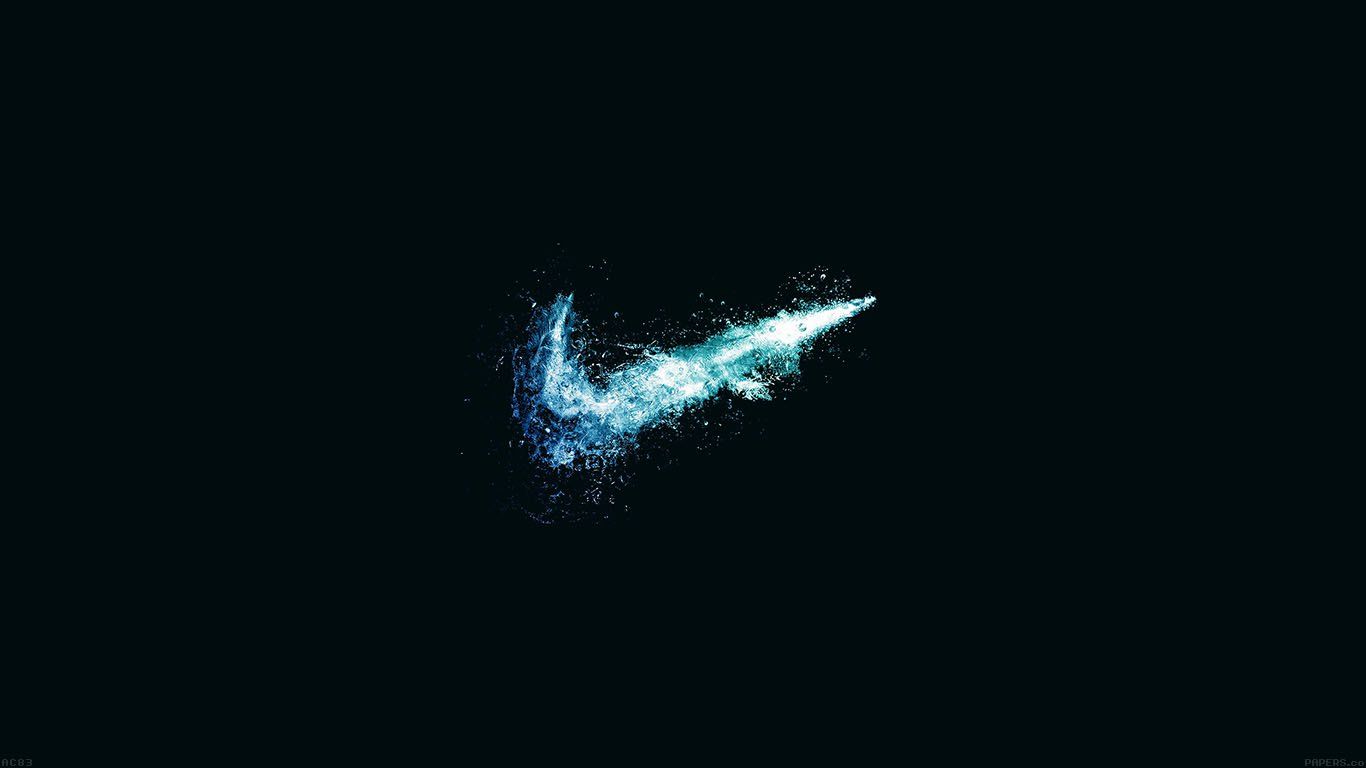 Logo Nike particelle blu, 1366x768 HD, Notebook Gaming