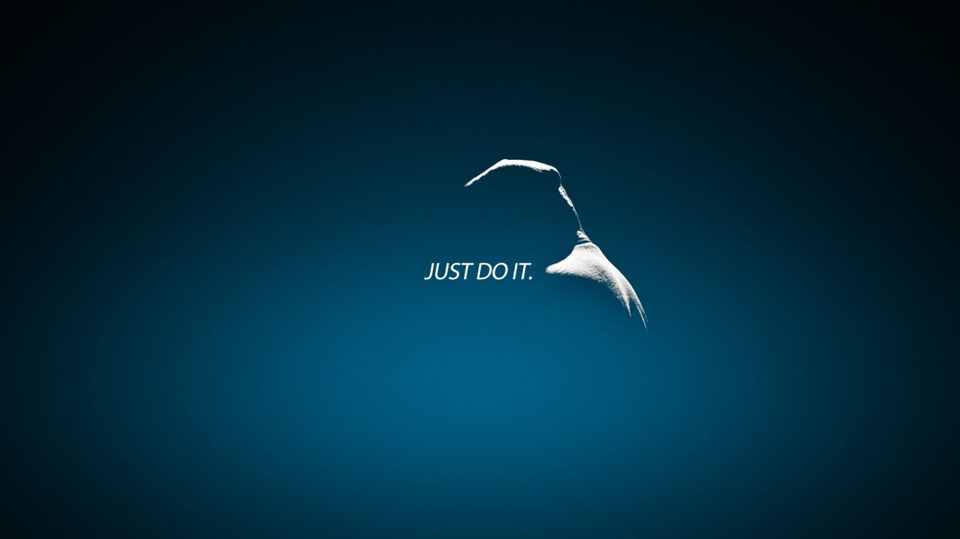 Logo Nike sfondo blu, abbigliamento sportivo, 1366x768 HD, Acer Nitro