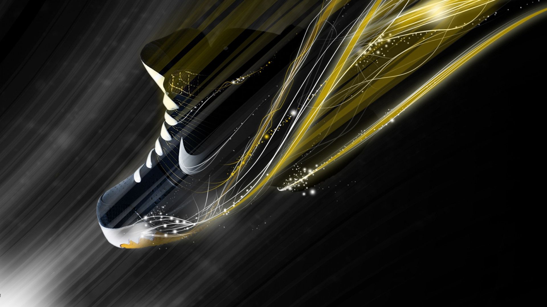 Scarpa Nike nera e oro, 1920x1080 Full HD, Acer Nitro