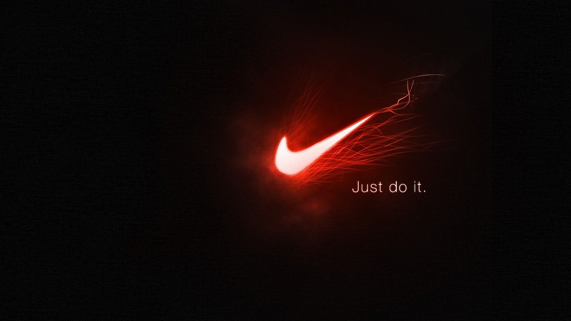 Logo Nike rosso sfondo nero, 1920x1080 Full HD, PC Desktop