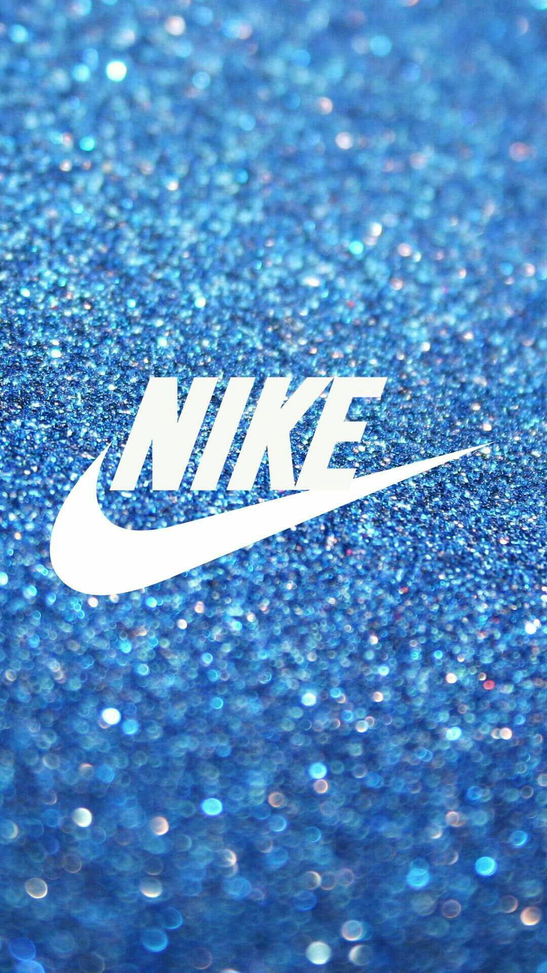 Logo Nike glitter blu, 1080x1920 Verticale, Samsung Galaxy